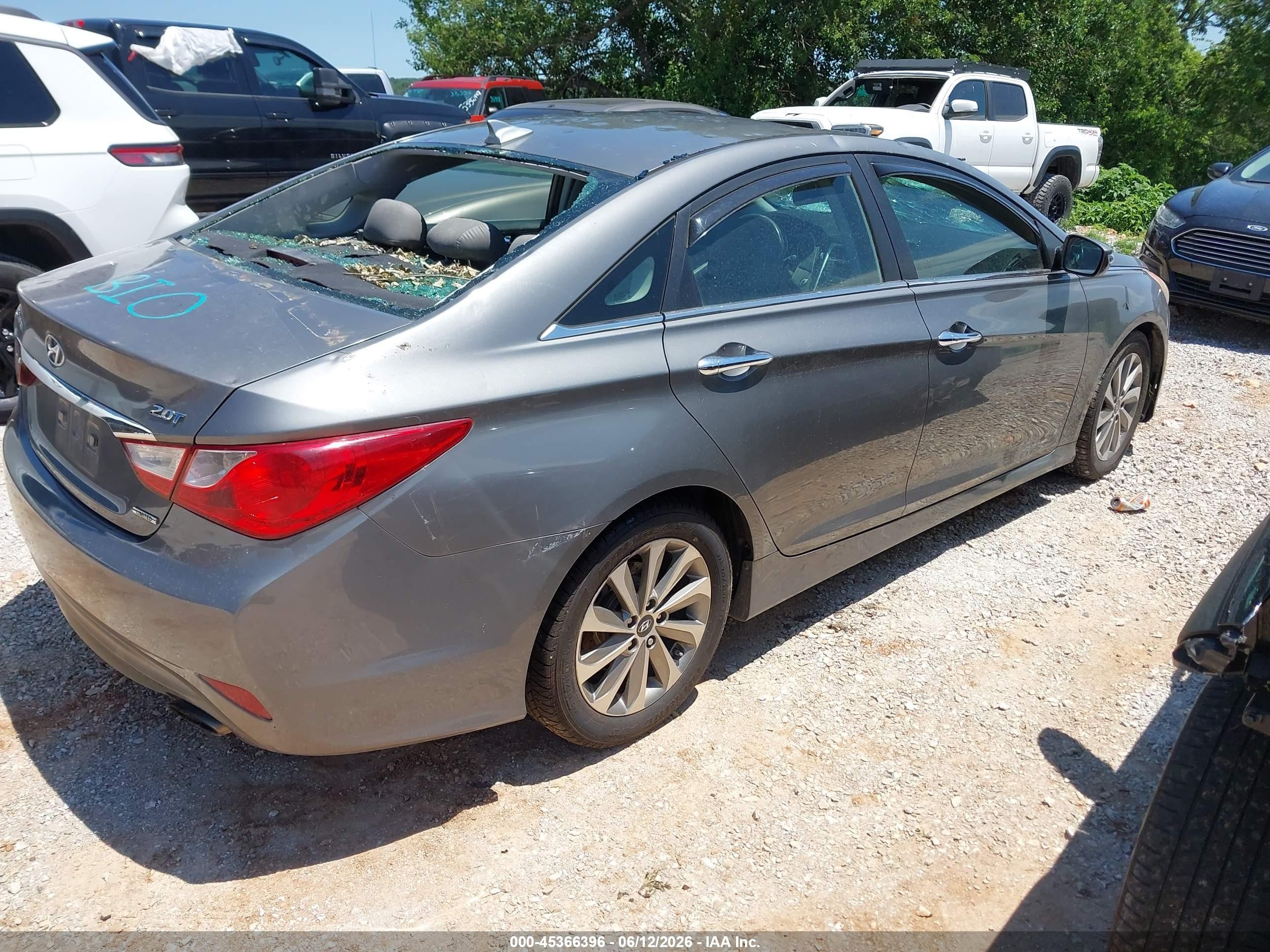2014 Hyundai Sonata Limited 2.0t Gray vin: 5NPEC4AB6EH885660