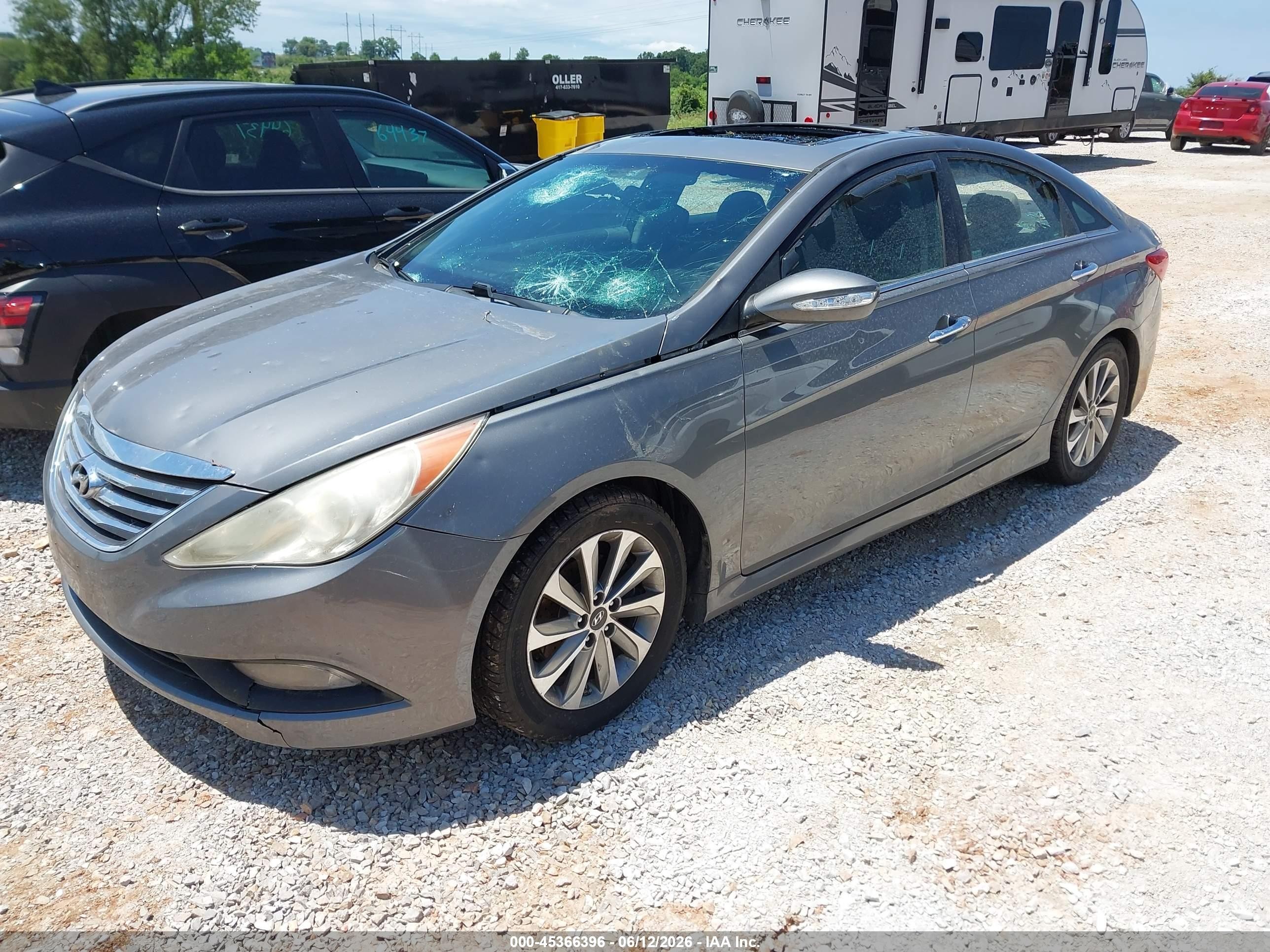2014 Hyundai Sonata Limited 2.0t Gray vin: 5NPEC4AB6EH885660