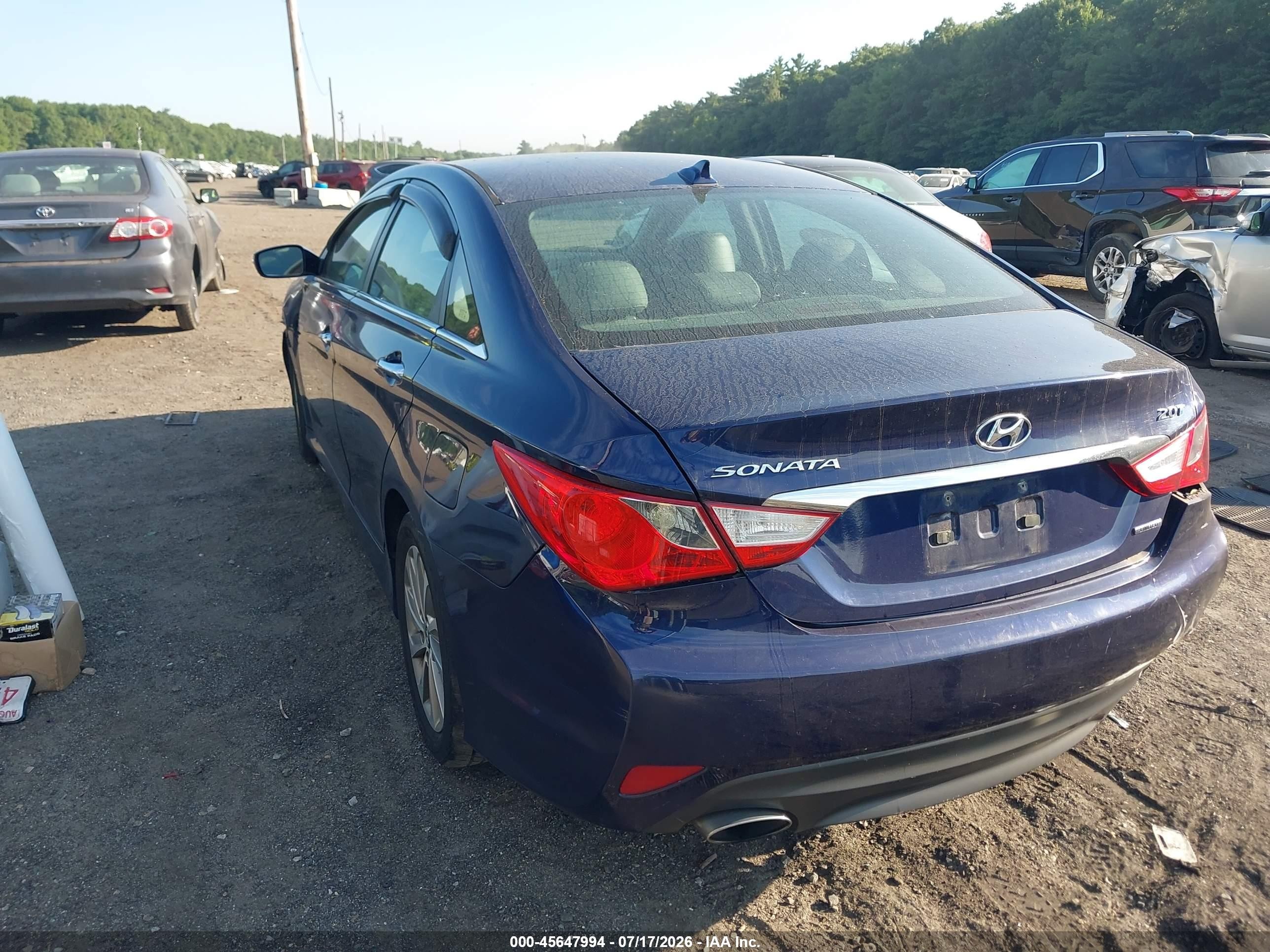 2014 Hyundai Sonata Limited 2.0t Blue vin: 5NPEC4AB6EH940365