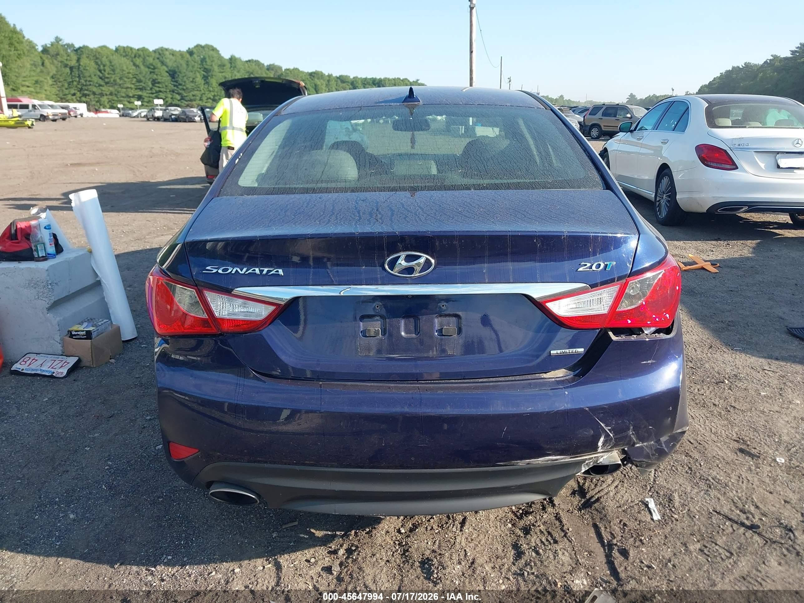 2014 Hyundai Sonata Limited 2.0t Blue vin: 5NPEC4AB6EH940365