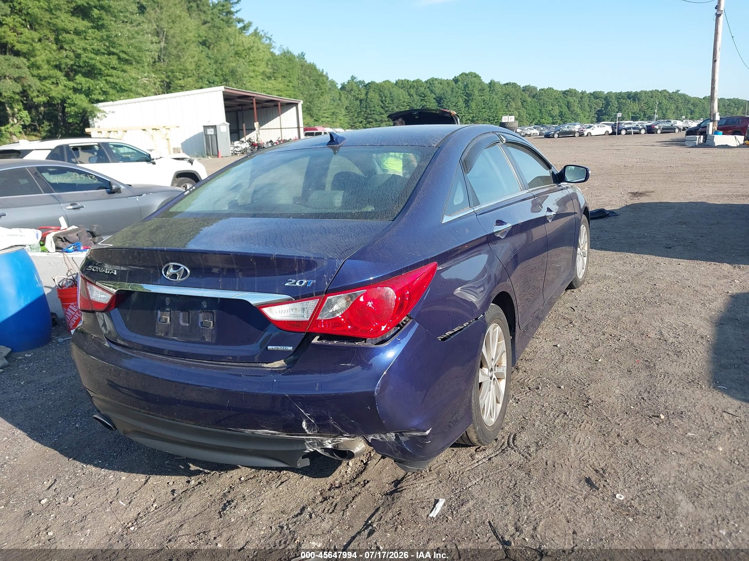 2014 Hyundai Sonata Limited 2.0t Blue vin: 5NPEC4AB6EH940365