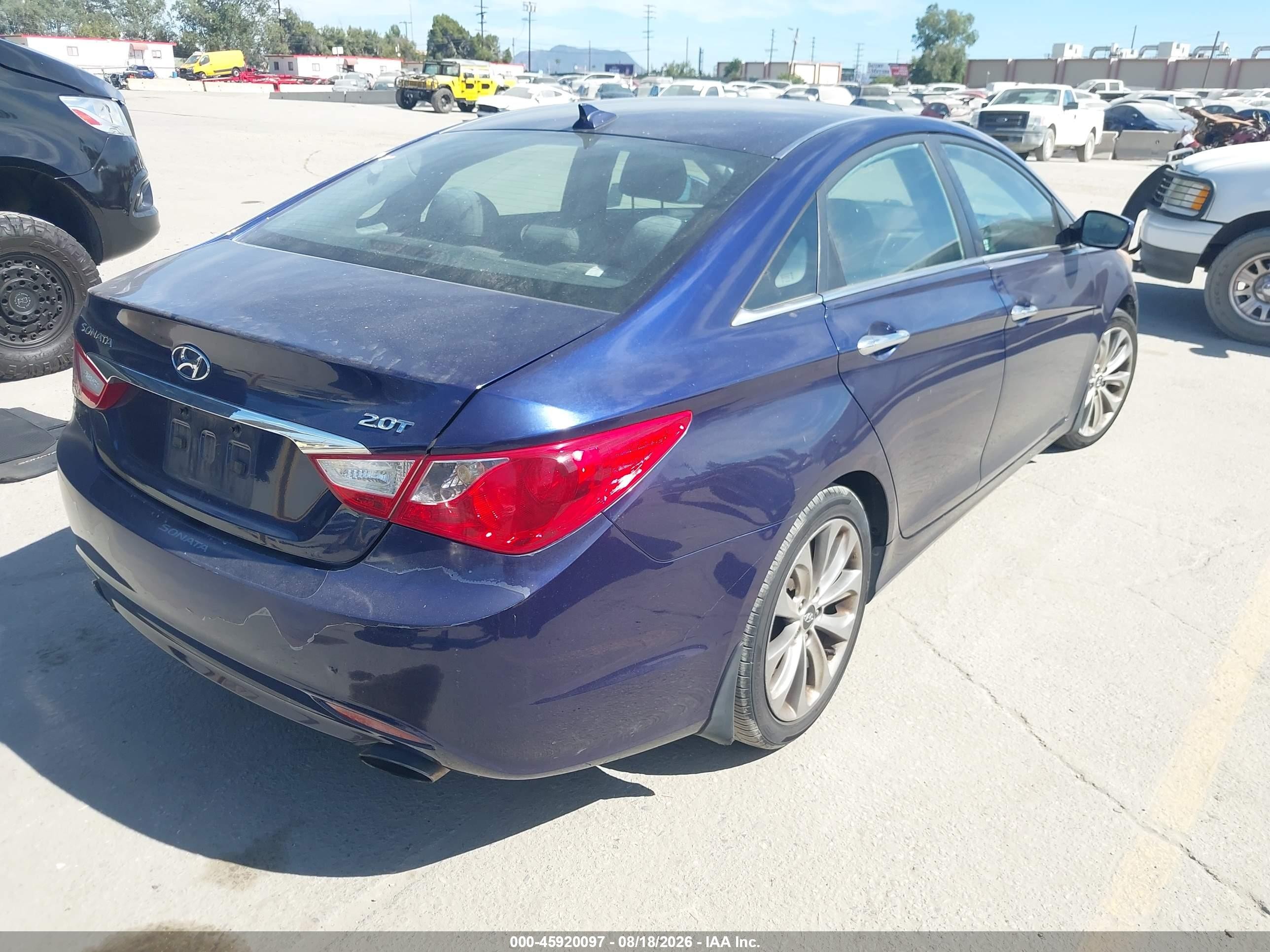 2012 Hyundai Sonata Se 2.0t Blue vin: 5NPEC4AB7CH467962