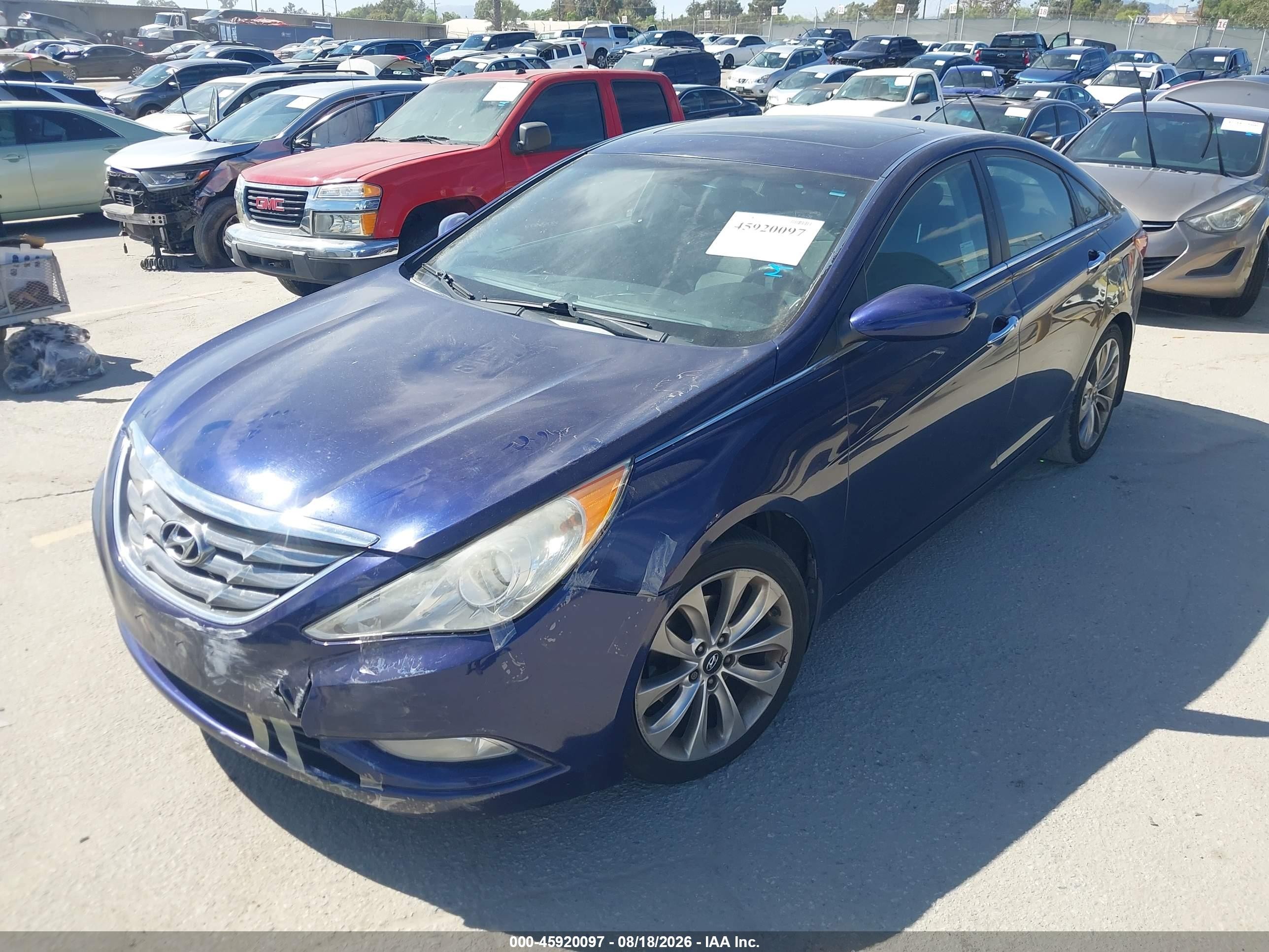 2012 Hyundai Sonata Se 2.0t Blue vin: 5NPEC4AB7CH467962