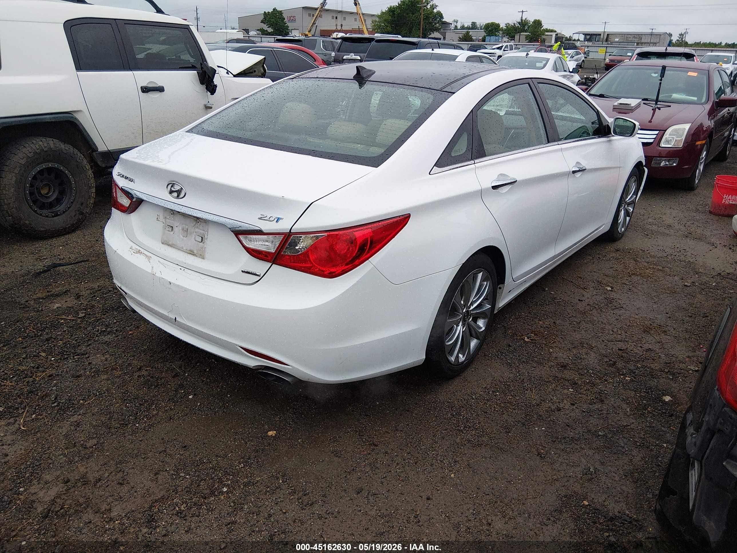 2012 Hyundai Sonata Limited 2.0t White vin: 5NPEC4AB7CH486883