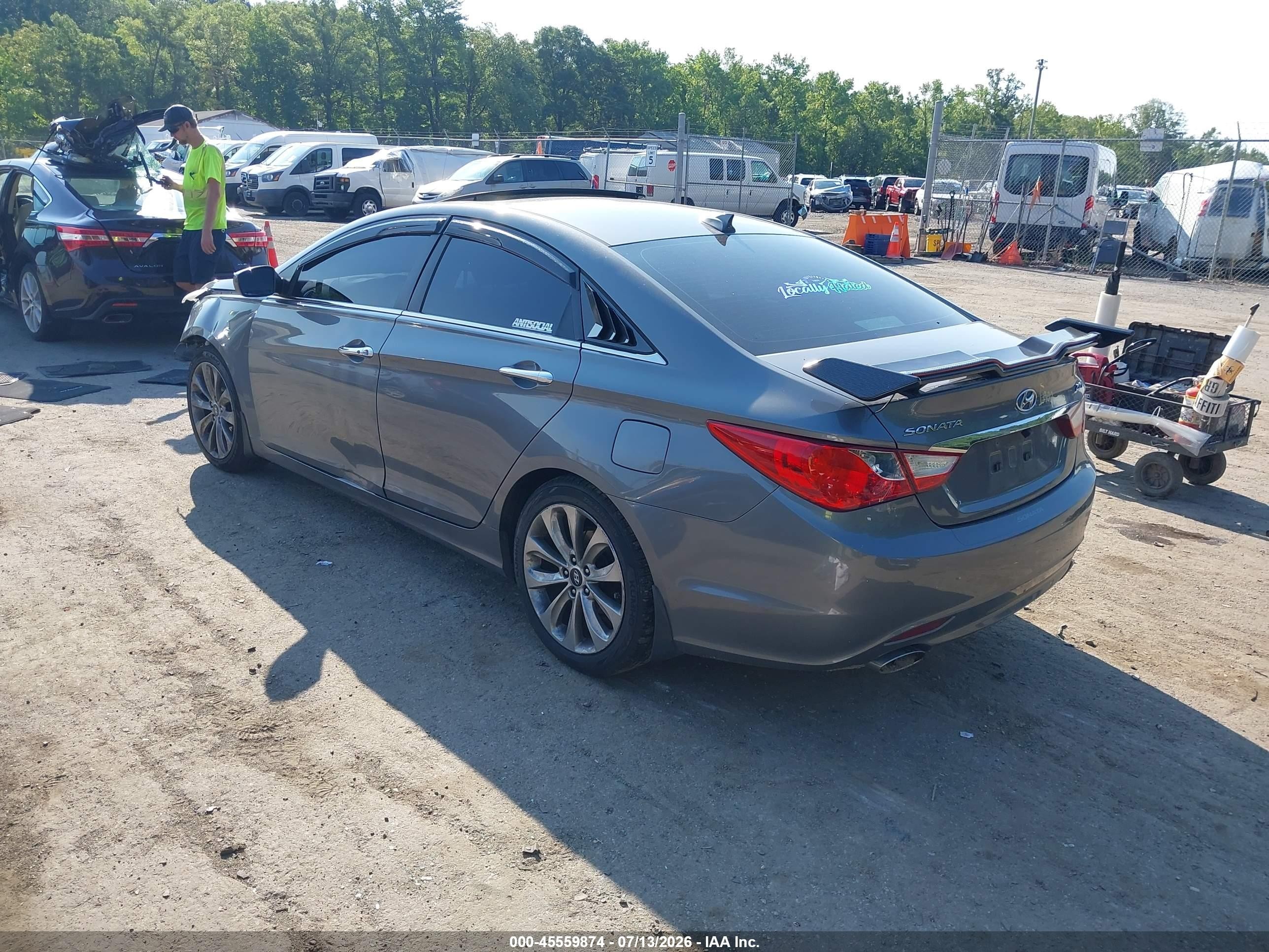 2012 Hyundai Sonata Se 2.0t Gray vin: 5NPEC4AB8CH410590