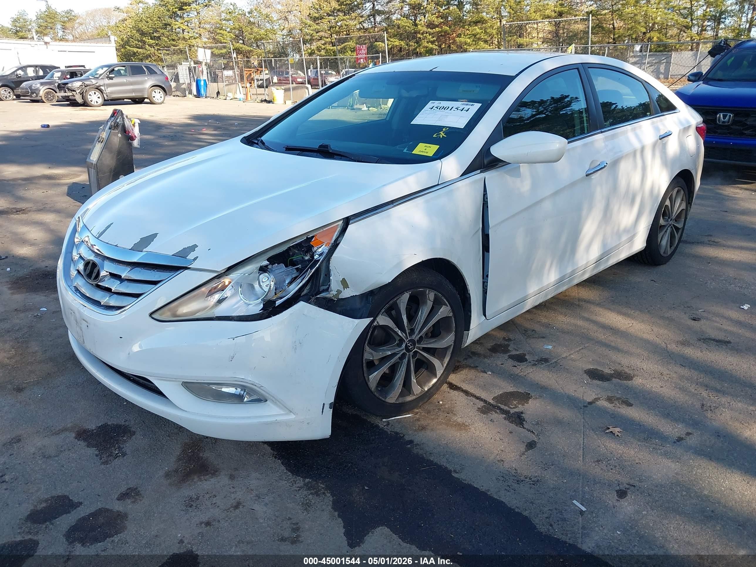 2013 Hyundai Sonata Se 2.0t White vin: 5NPEC4AB8DH799720