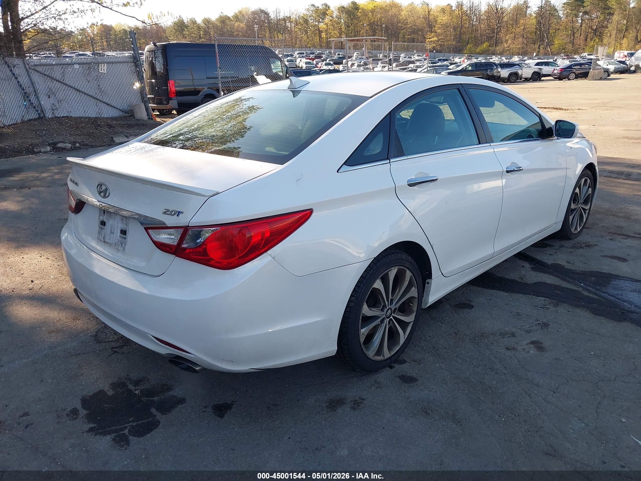 2013 Hyundai Sonata Se 2.0t White vin: 5NPEC4AB8DH799720