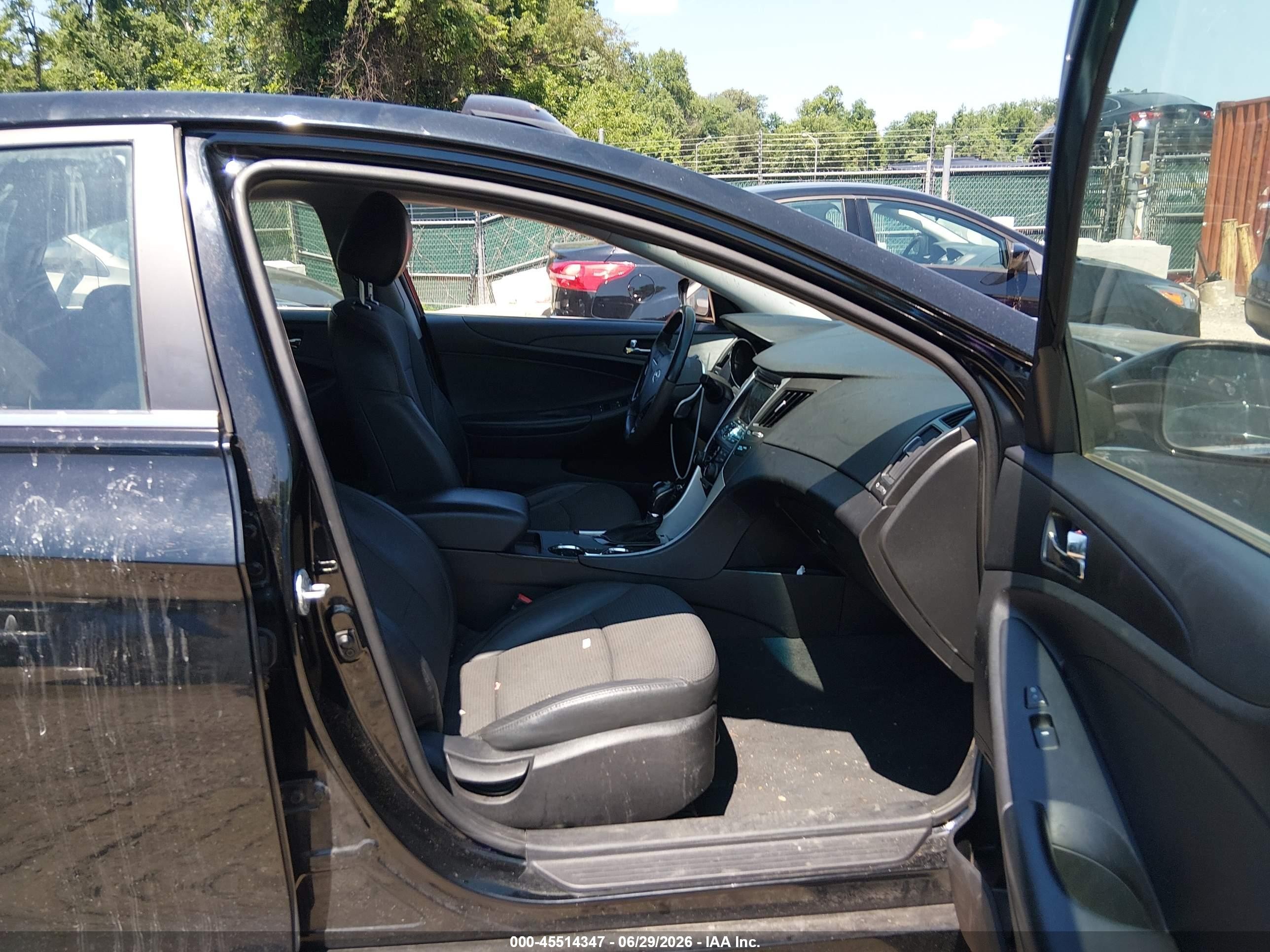 2012 Hyundai Sonata Se 2.0t Black vin: 5NPEC4AB9CH372626