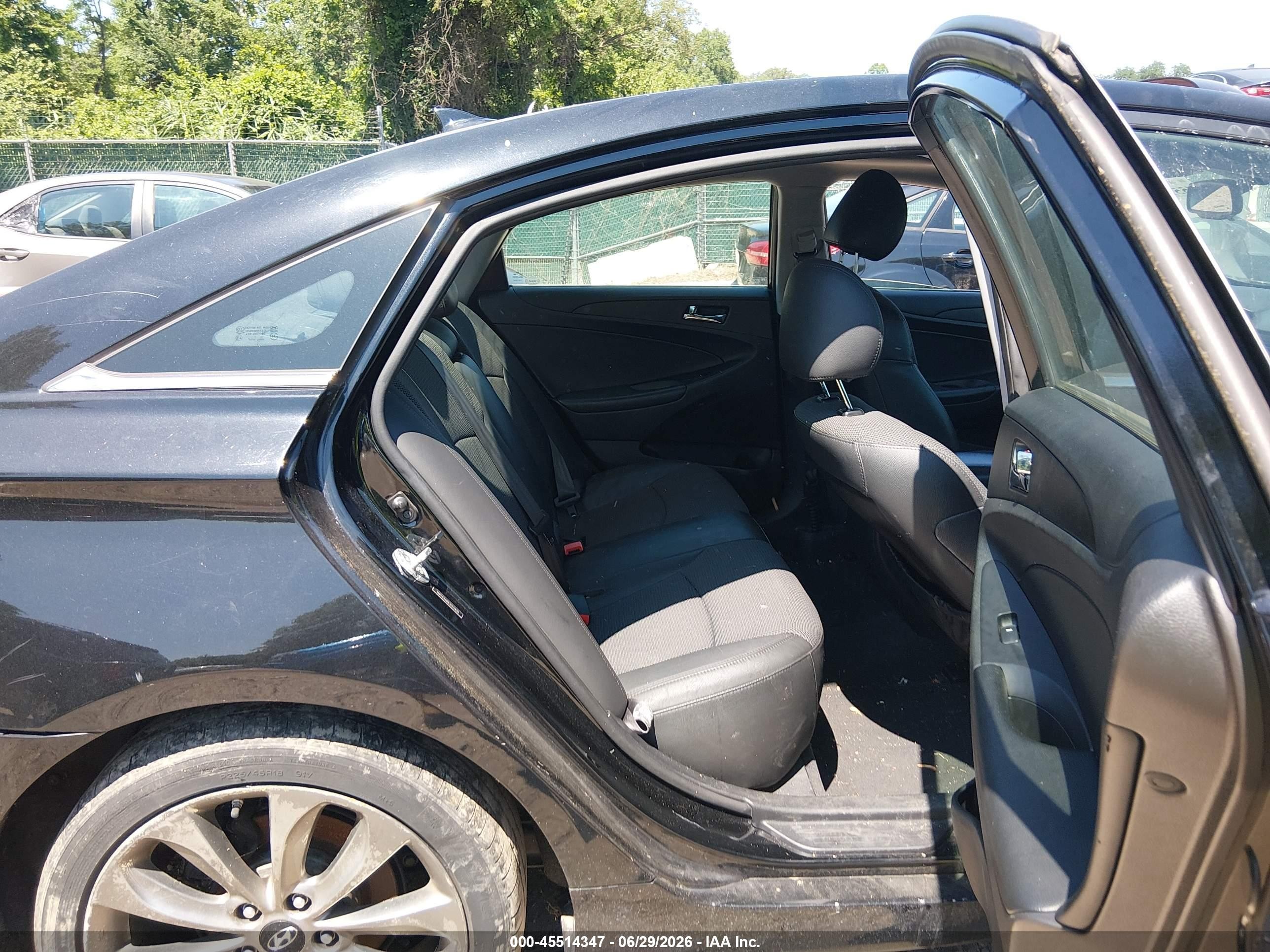 2012 Hyundai Sonata Se 2.0t Black vin: 5NPEC4AB9CH372626