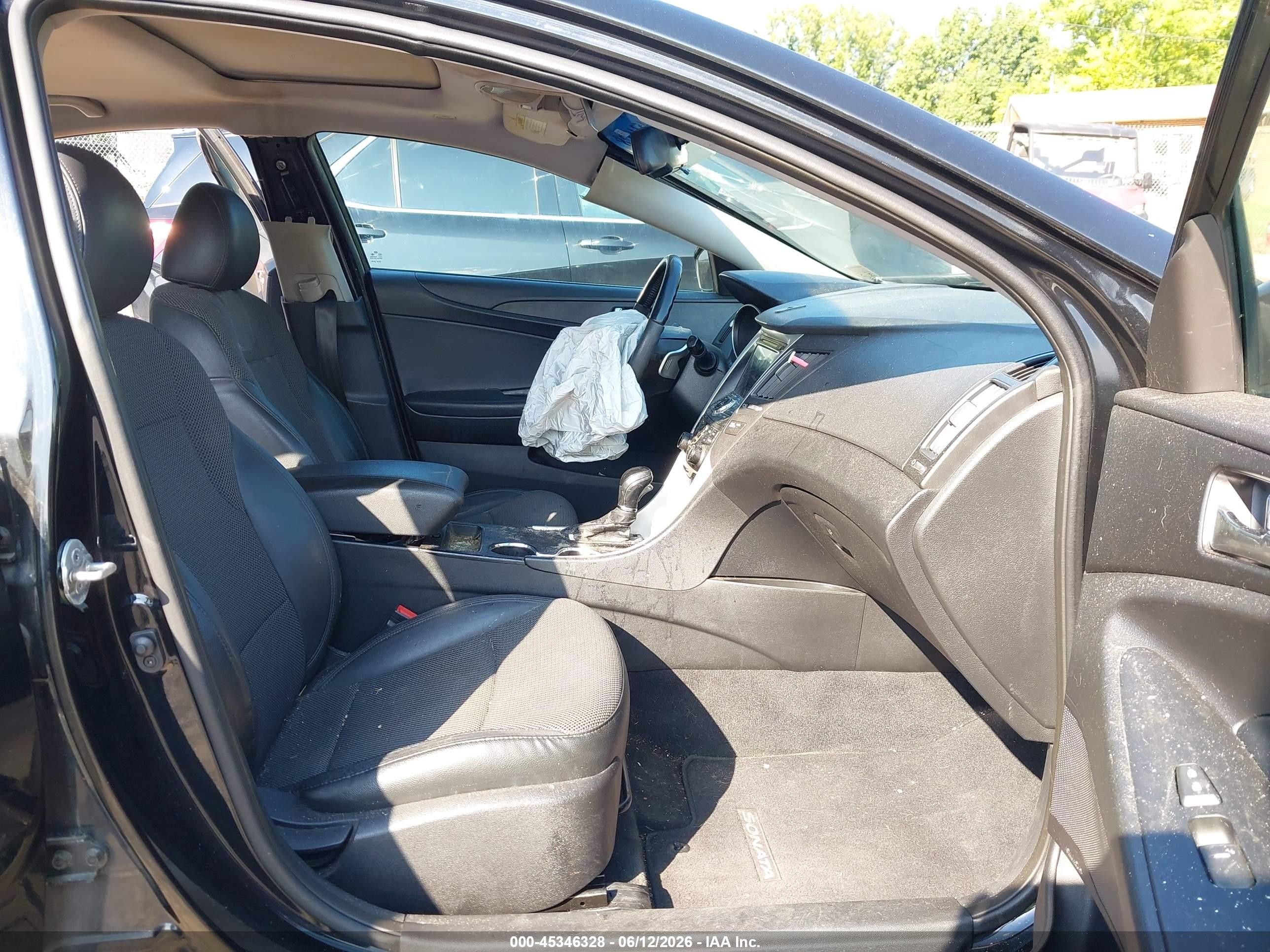 2012 Hyundai Sonata Se 2.0t Black vin: 5NPEC4AB9CH435109