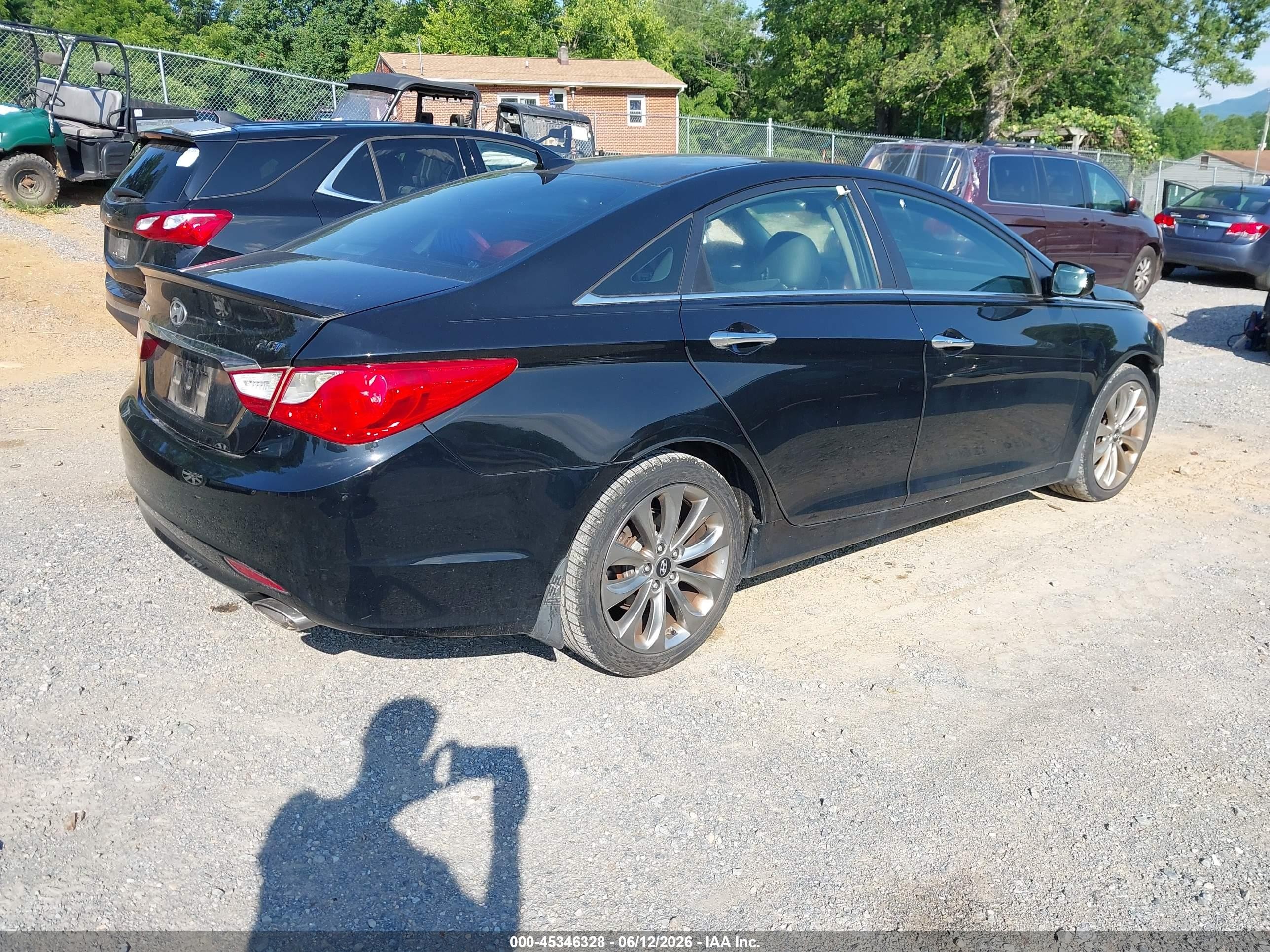 2012 Hyundai Sonata Se 2.0t Black vin: 5NPEC4AB9CH435109