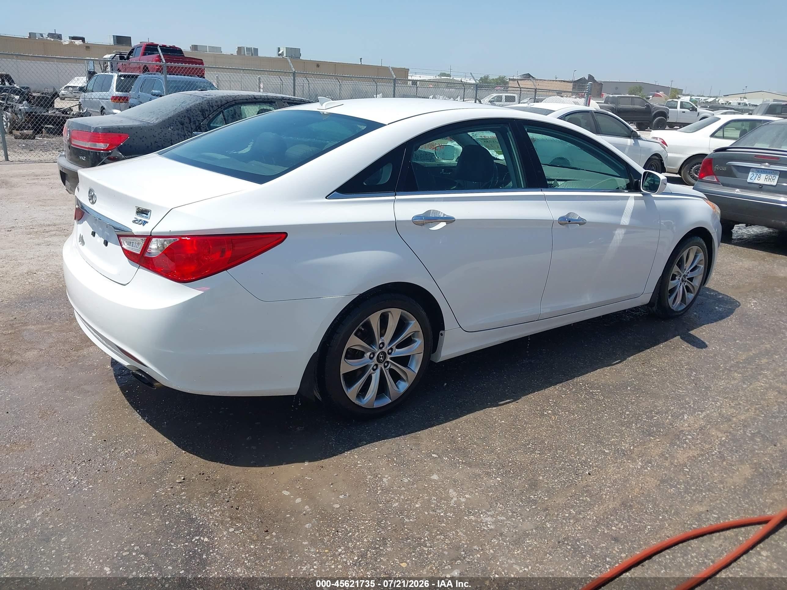 2012 Hyundai Sonata Se 2.0t White vin: 5NPEC4AB9CH472144