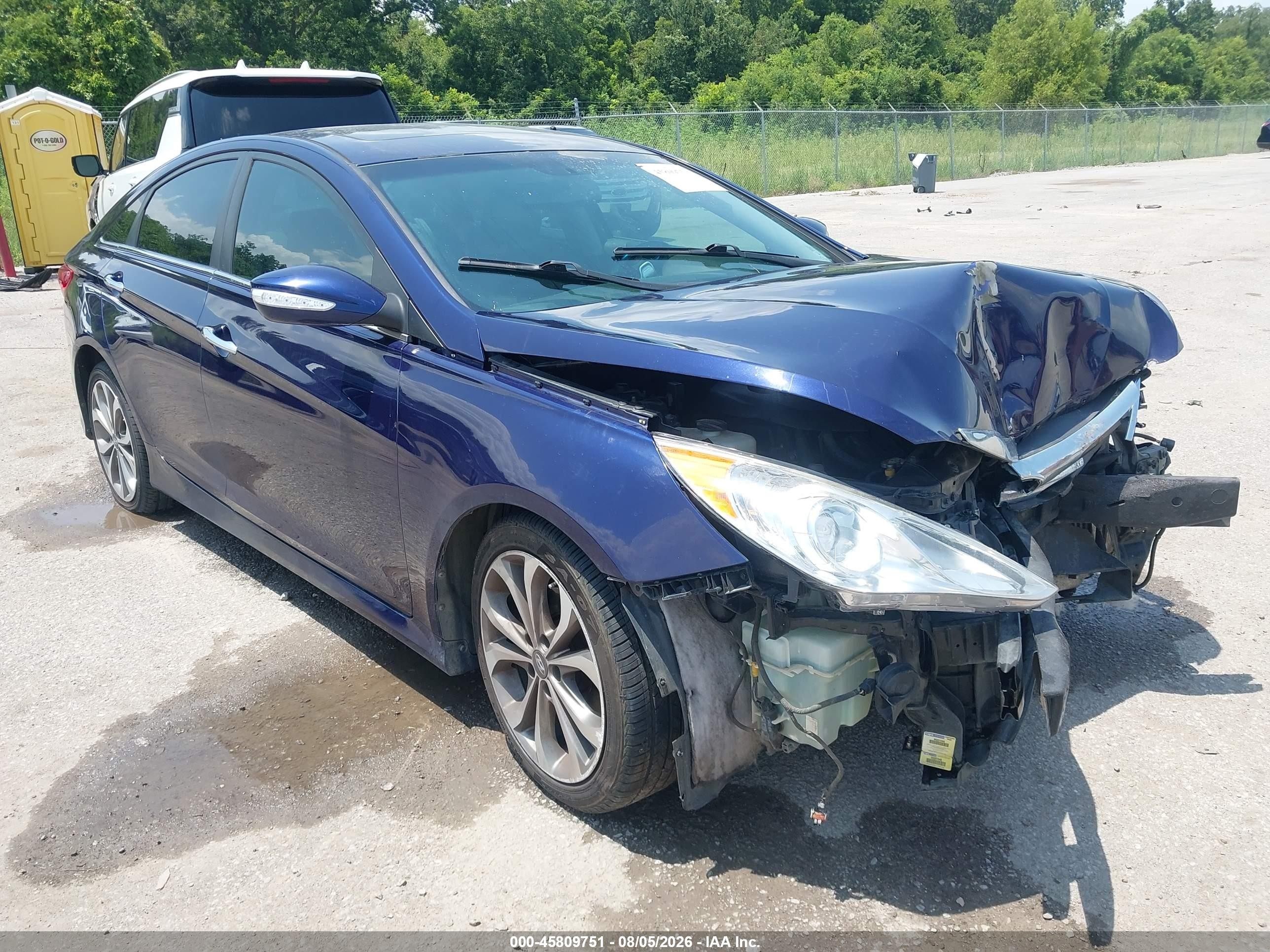2014 Hyundai Sonata Se 2.0t Синий vin: 5NPEC4AB9EH817028