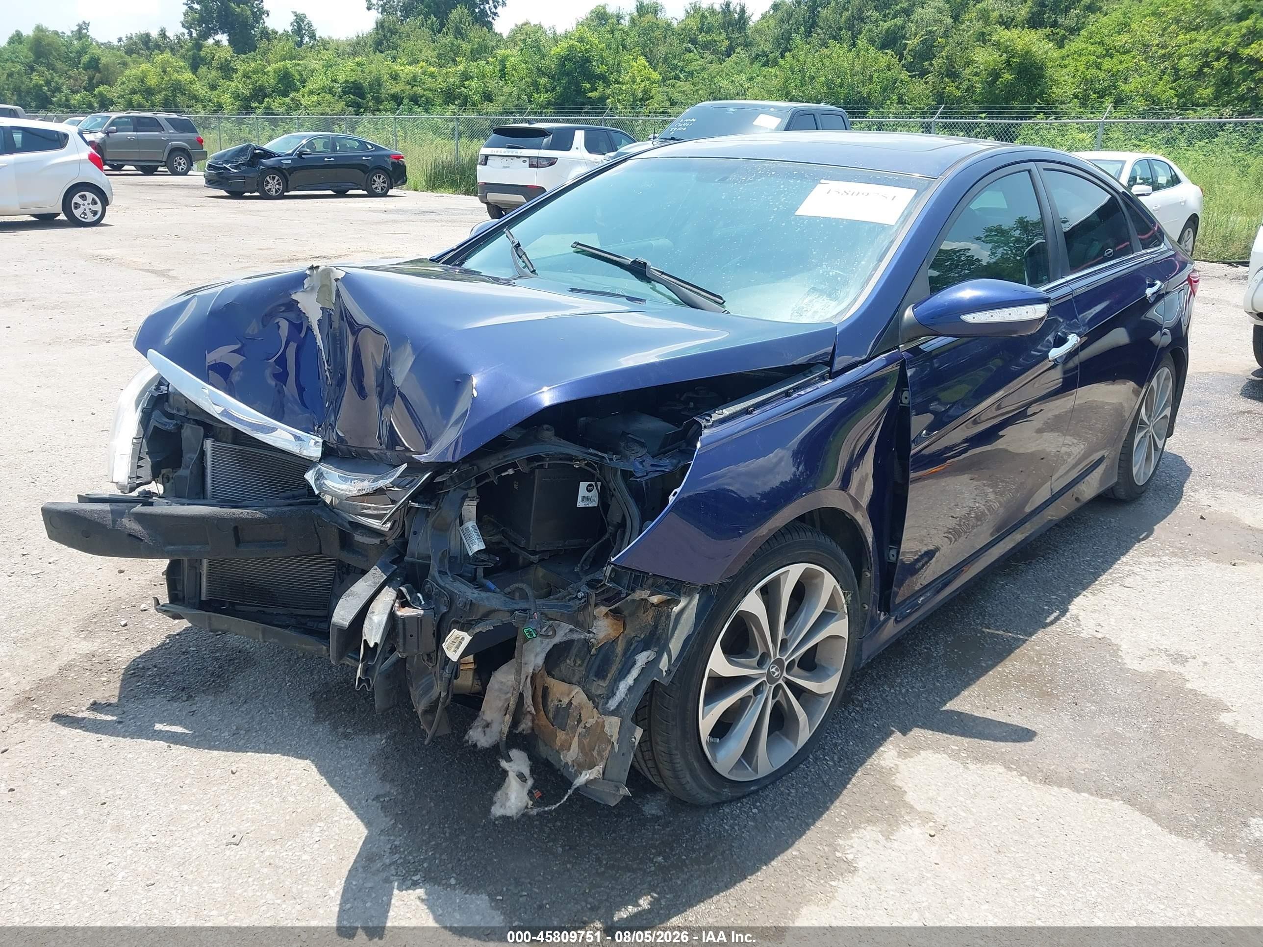2014 Hyundai Sonata Se 2.0t Синий vin: 5NPEC4AB9EH817028
