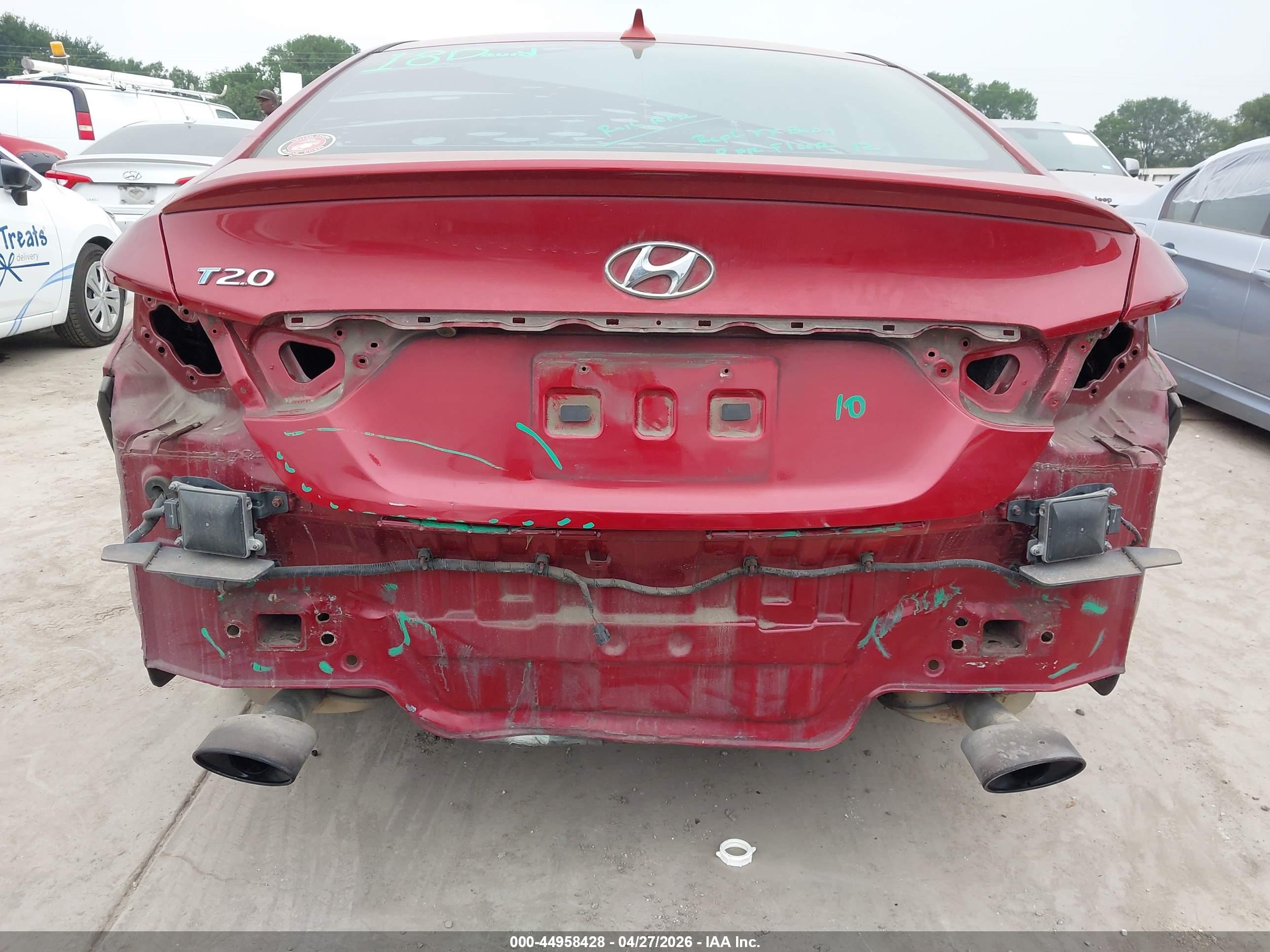 2014 Hyundai Sonata Limited 2.0t Red vin: 5NPEC4AB9EH831026
