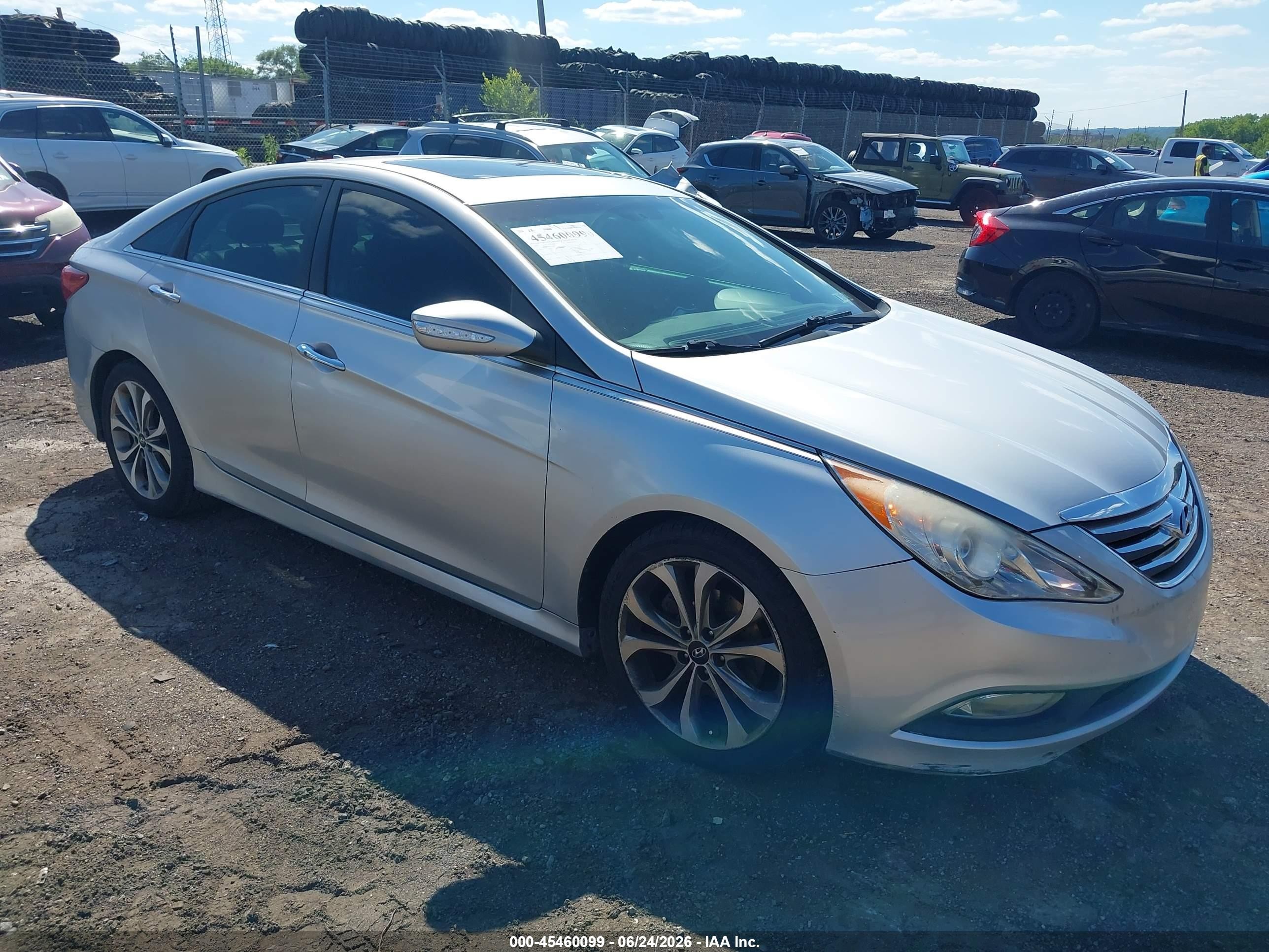2014 Hyundai Sonata Limited 2.0t Silver vin: 5NPEC4AB9EH844584