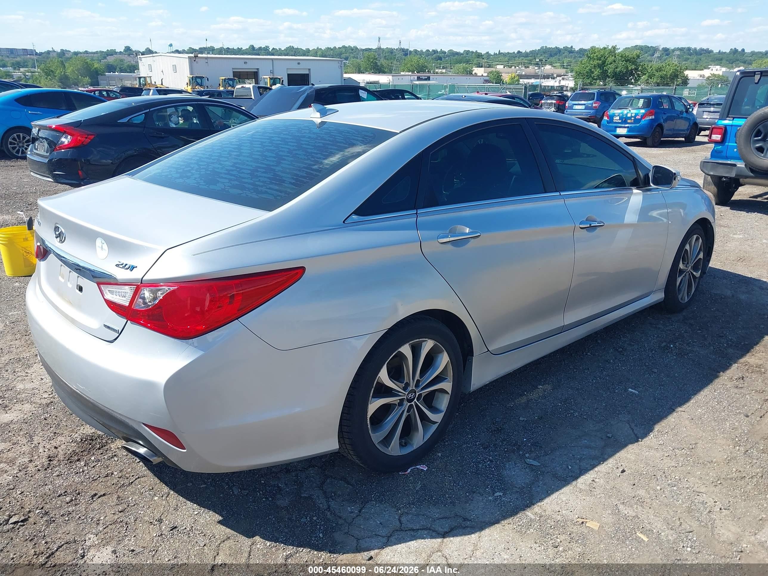 2014 Hyundai Sonata Limited 2.0t Silver vin: 5NPEC4AB9EH844584
