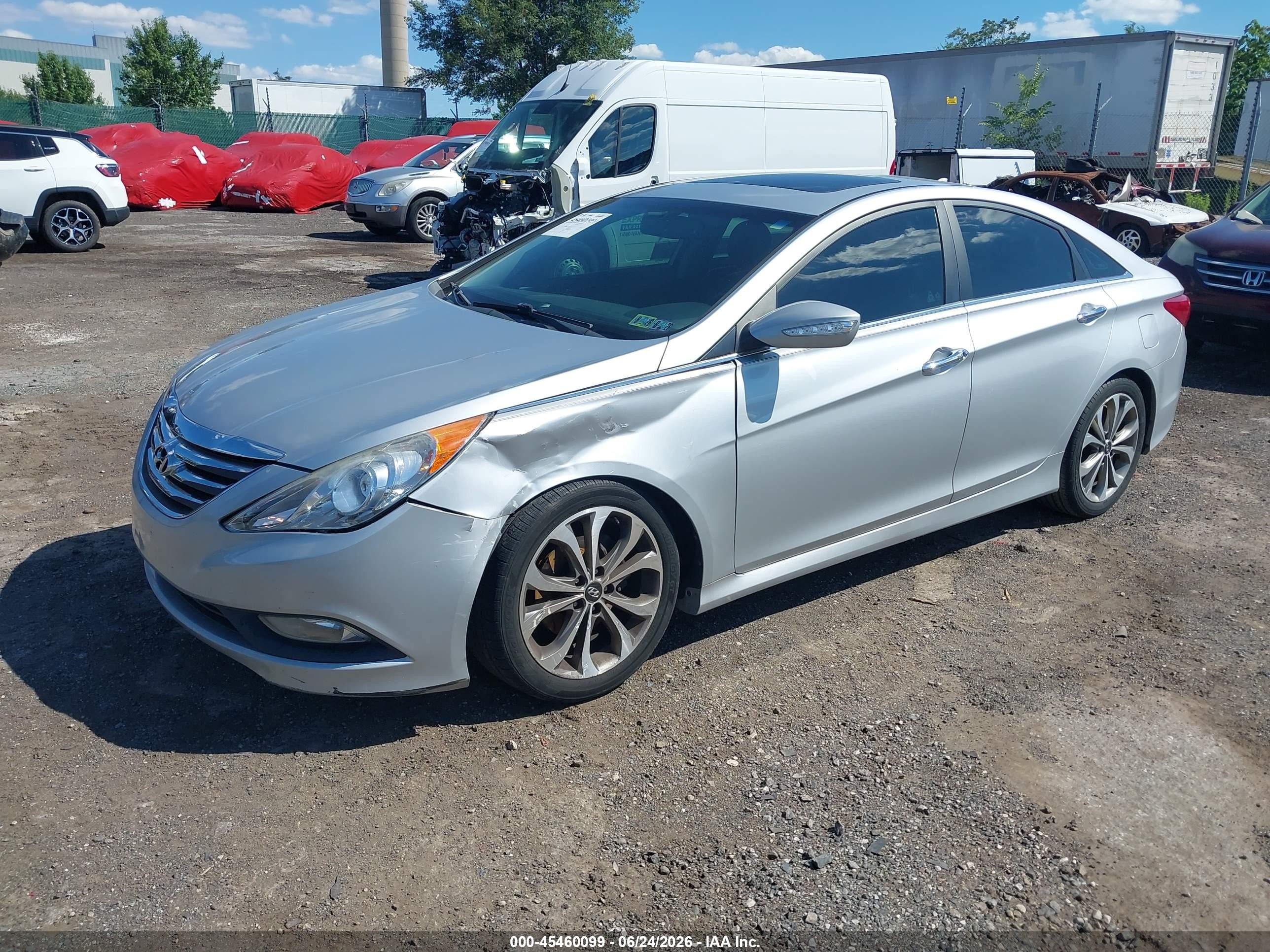 2014 Hyundai Sonata Limited 2.0t Silver vin: 5NPEC4AB9EH844584