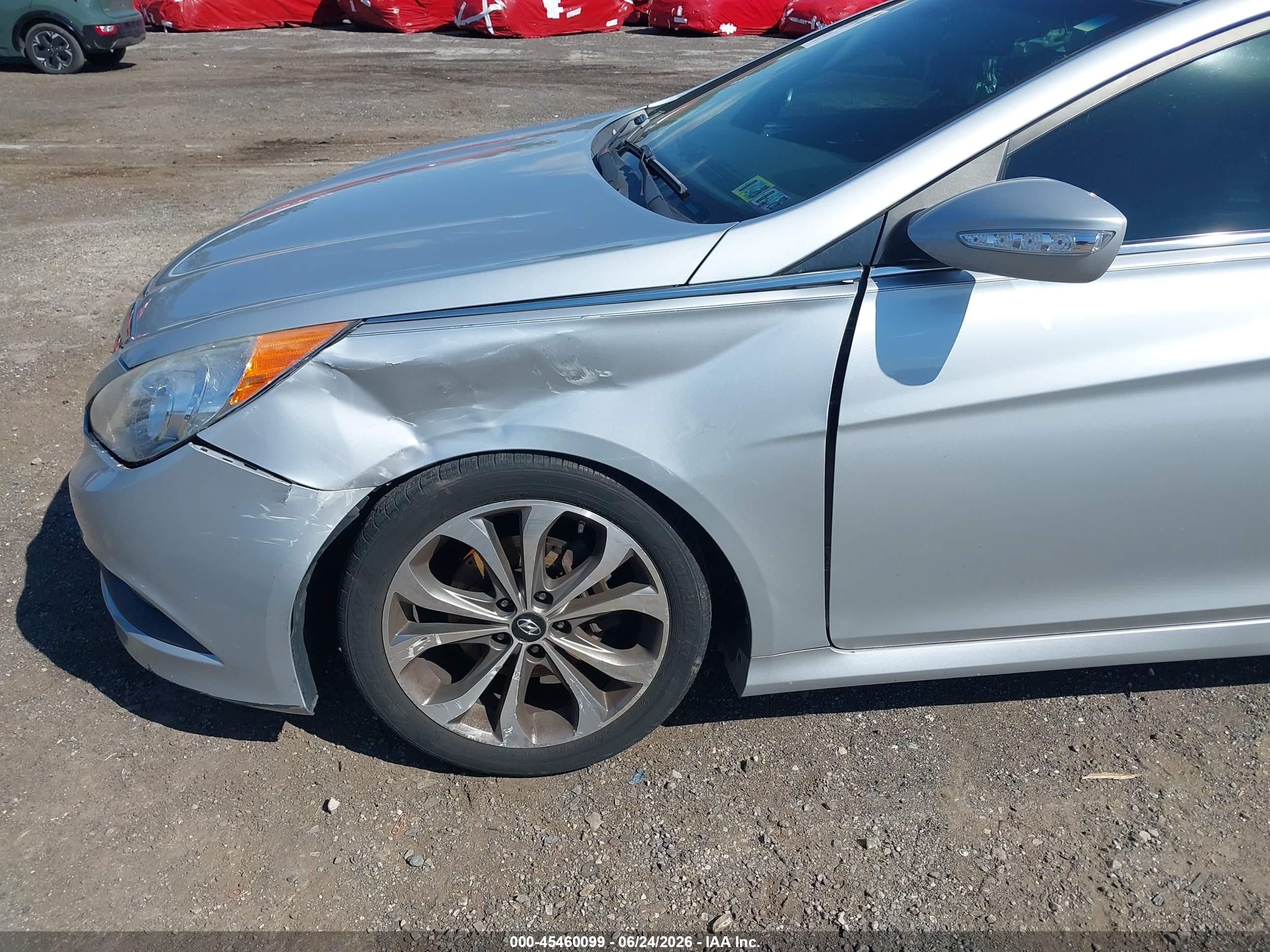 2014 Hyundai Sonata Limited 2.0t Silver vin: 5NPEC4AB9EH844584