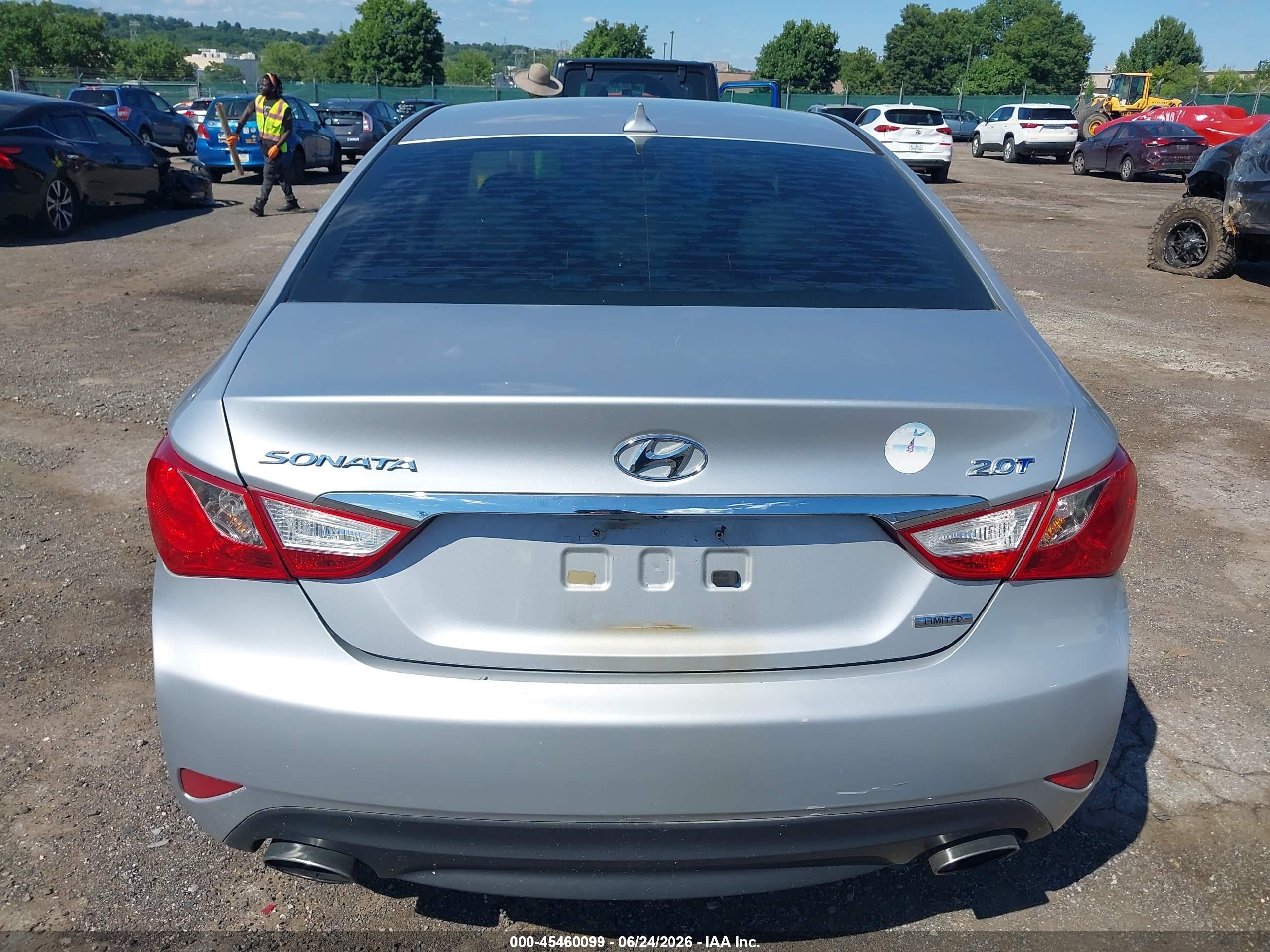 2014 Hyundai Sonata Limited 2.0t Silver vin: 5NPEC4AB9EH844584