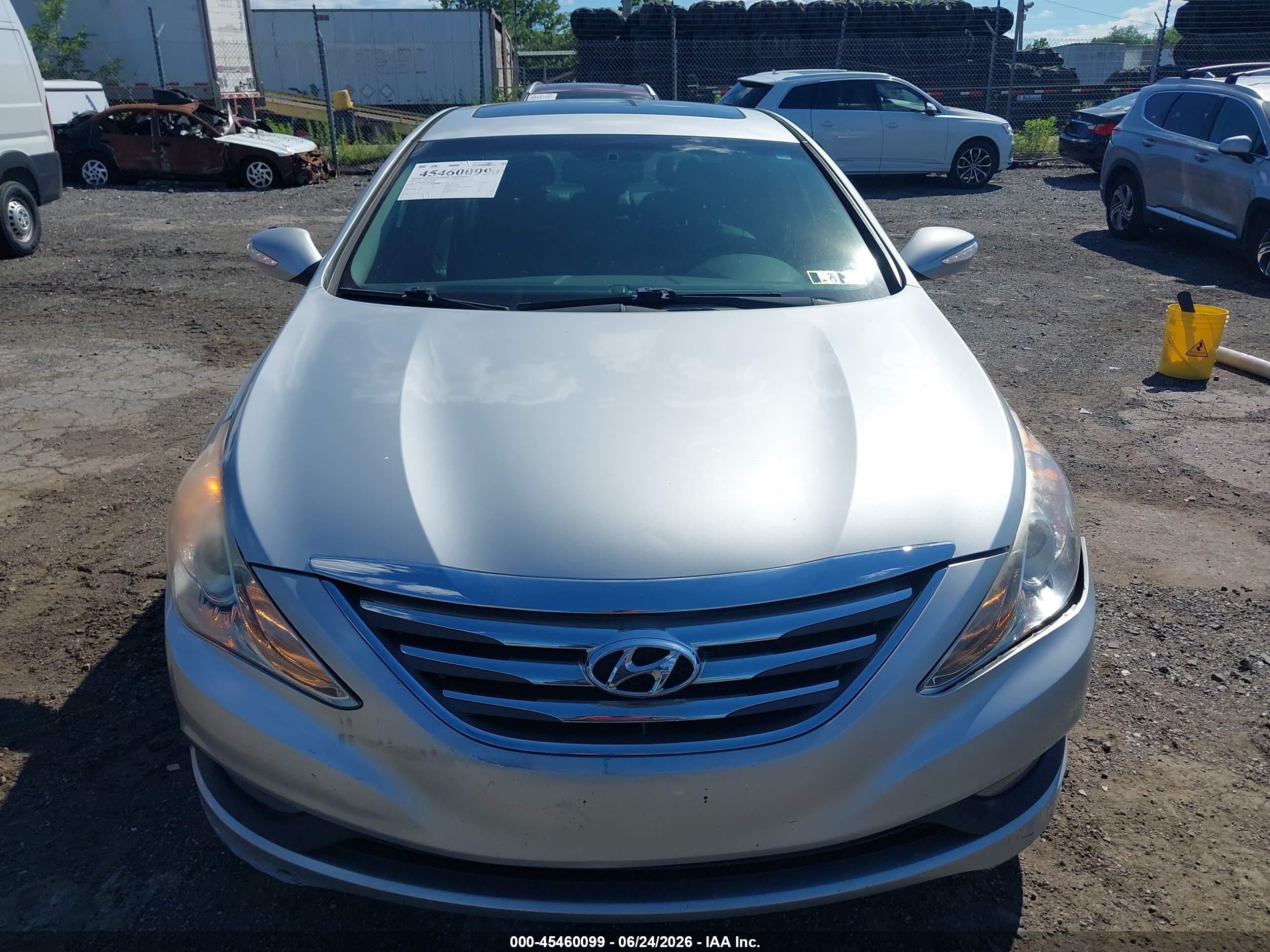 2014 Hyundai Sonata Limited 2.0t Silver vin: 5NPEC4AB9EH844584