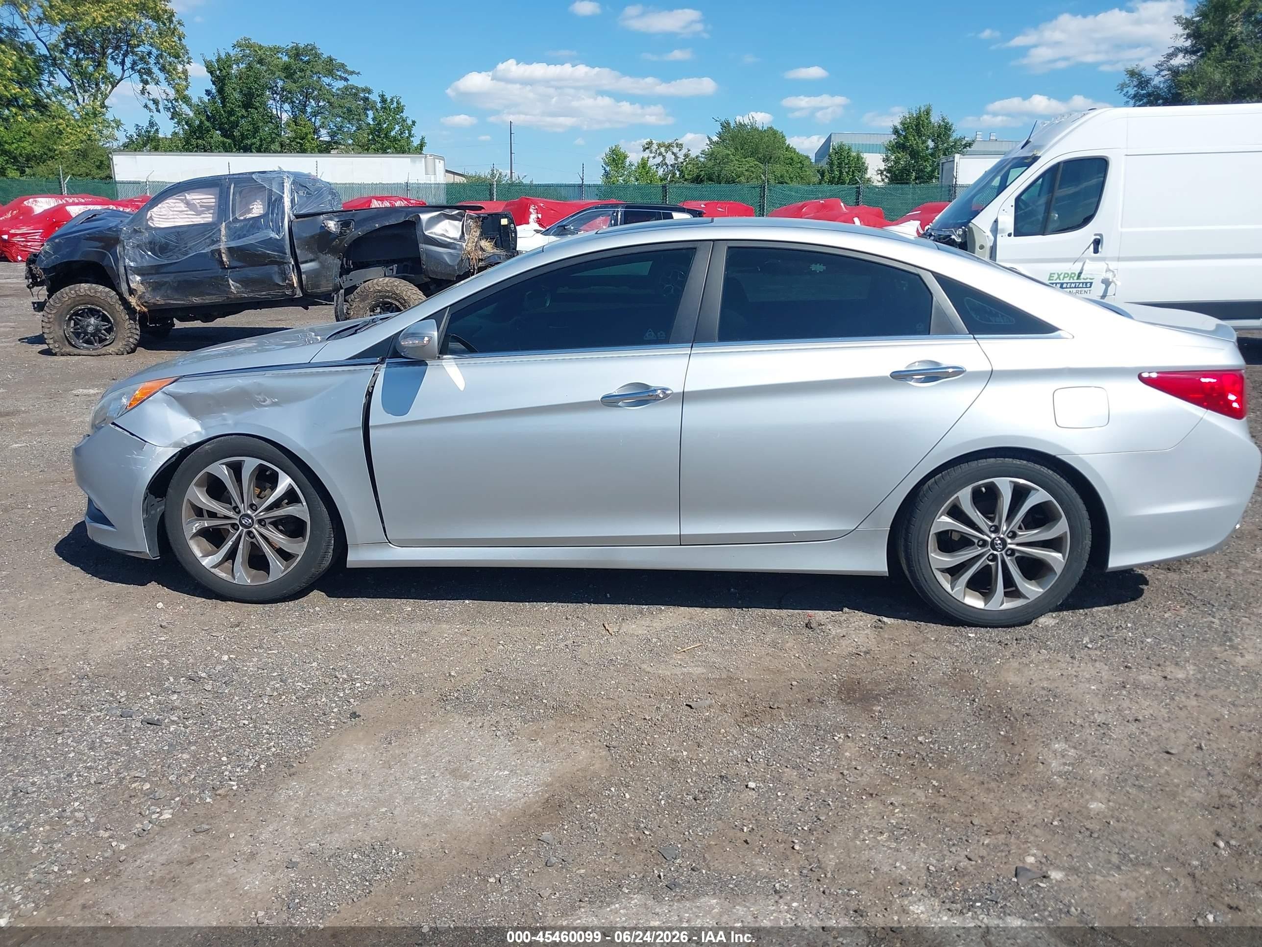 2014 Hyundai Sonata Limited 2.0t Silver vin: 5NPEC4AB9EH844584