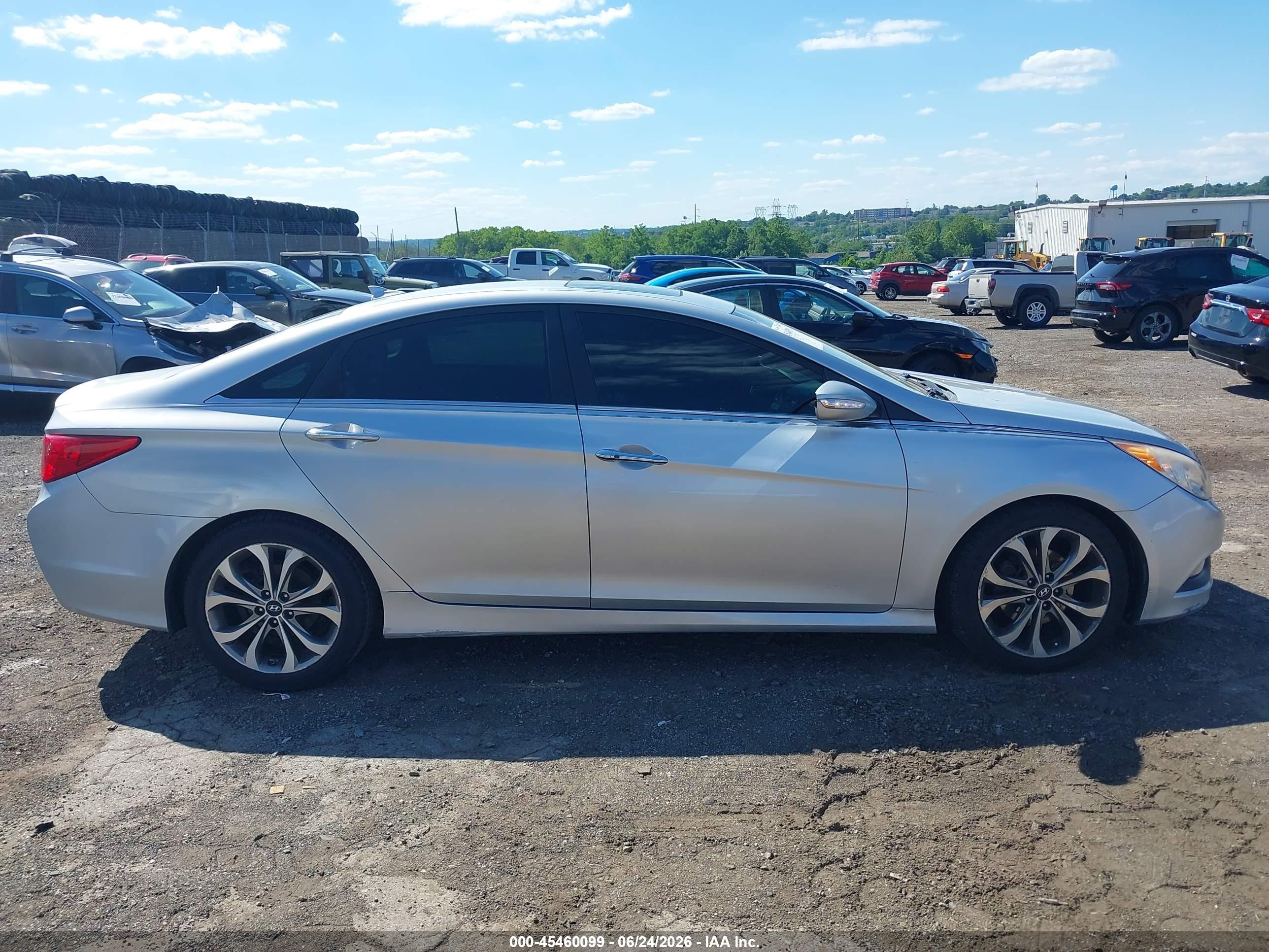 2014 Hyundai Sonata Limited 2.0t Silver vin: 5NPEC4AB9EH844584