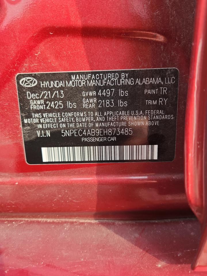 2014 Hyundai Sonata Se 2.0t Red vin: 5NPEC4AB9EH873485