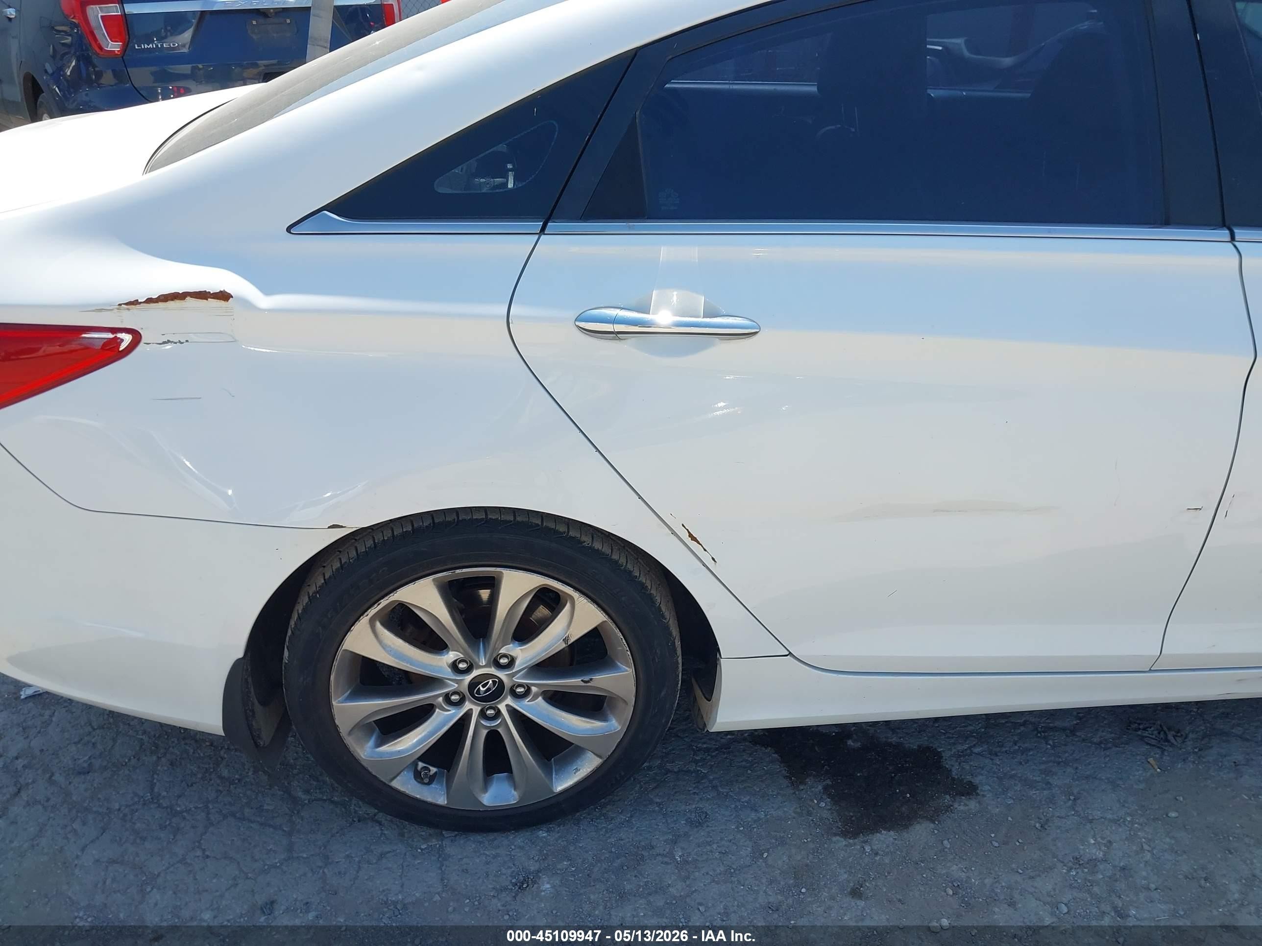 2013 Hyundai Sonata Se 2.0t White vin: 5NPEC4ABXDH529291