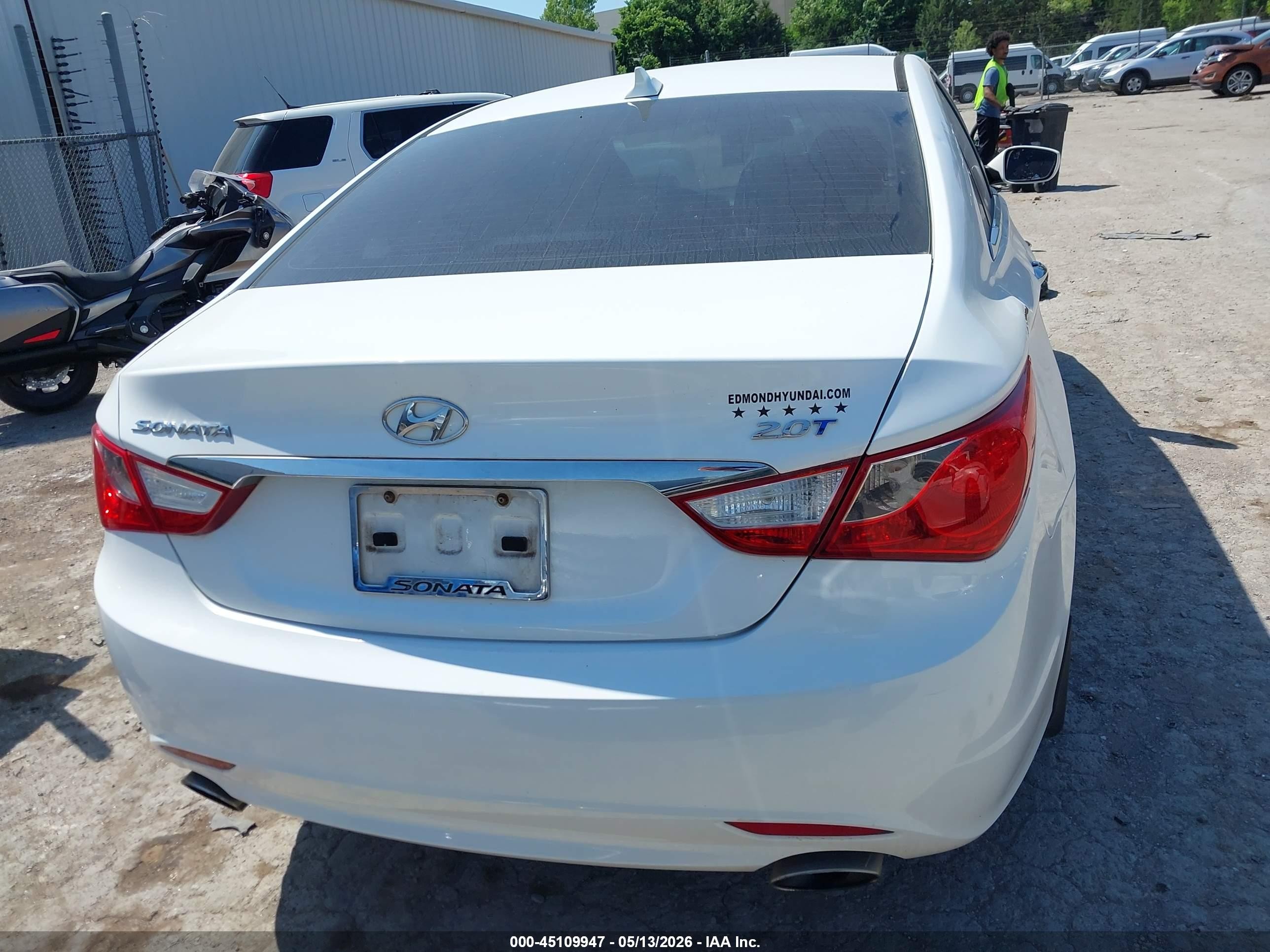 2013 Hyundai Sonata Se 2.0t White vin: 5NPEC4ABXDH529291