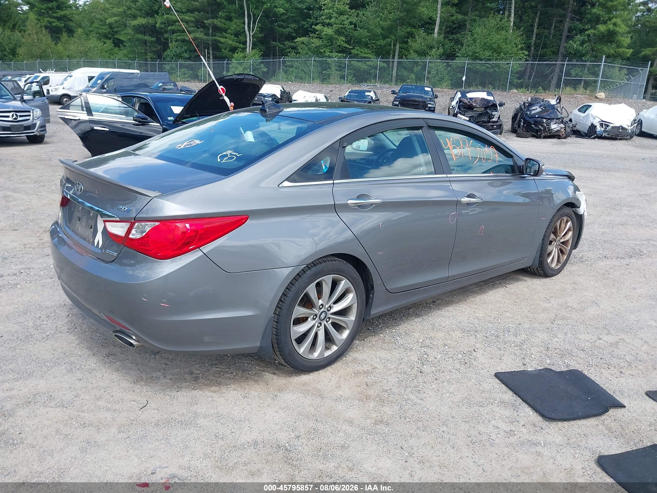 2013 Hyundai Sonata Limited 2.0t Gray vin: 5NPEC4ABXDH559309
