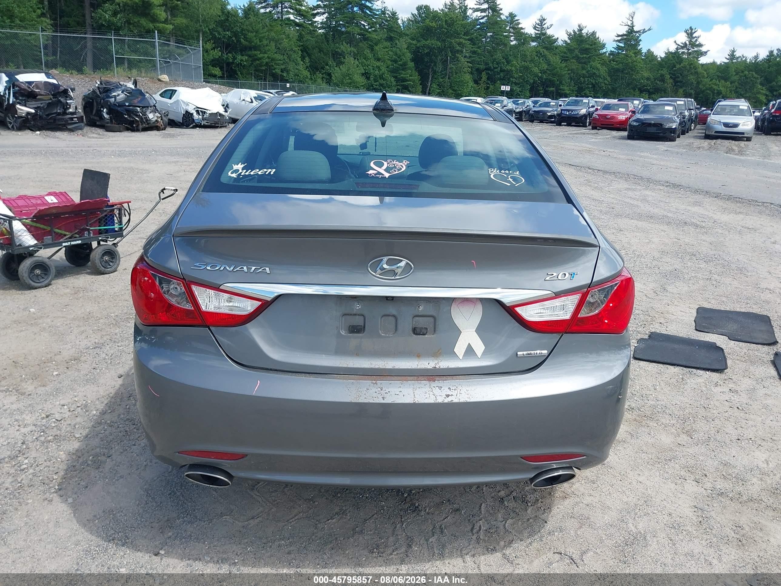 2013 Hyundai Sonata Limited 2.0t Gray vin: 5NPEC4ABXDH559309