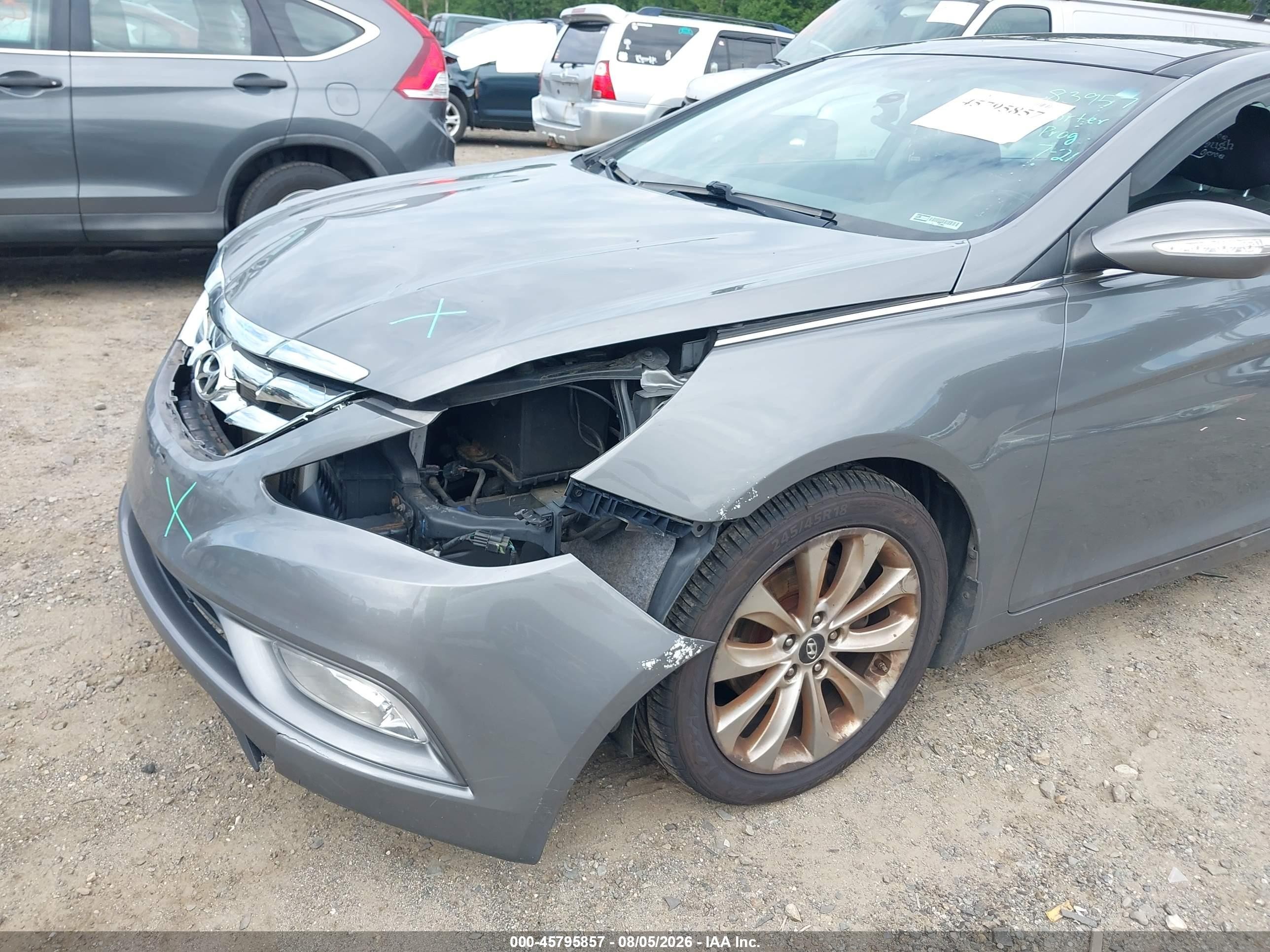 2013 Hyundai Sonata Limited 2.0t Gray vin: 5NPEC4ABXDH559309
