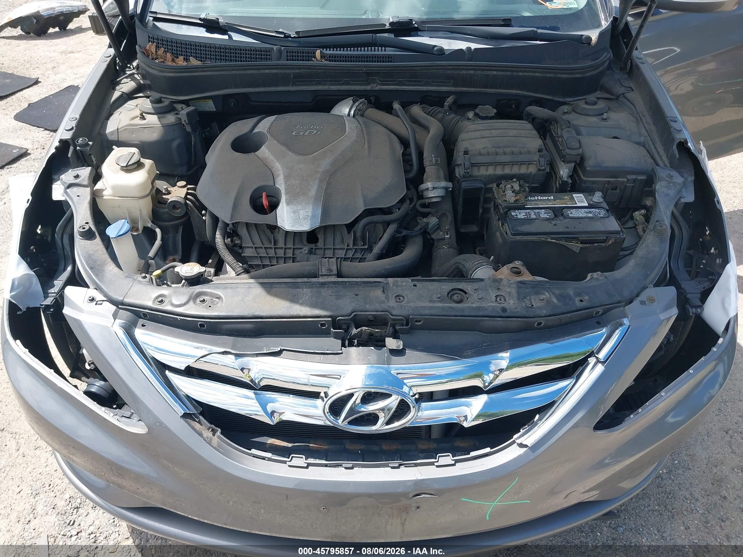 2013 Hyundai Sonata Limited 2.0t Gray vin: 5NPEC4ABXDH559309