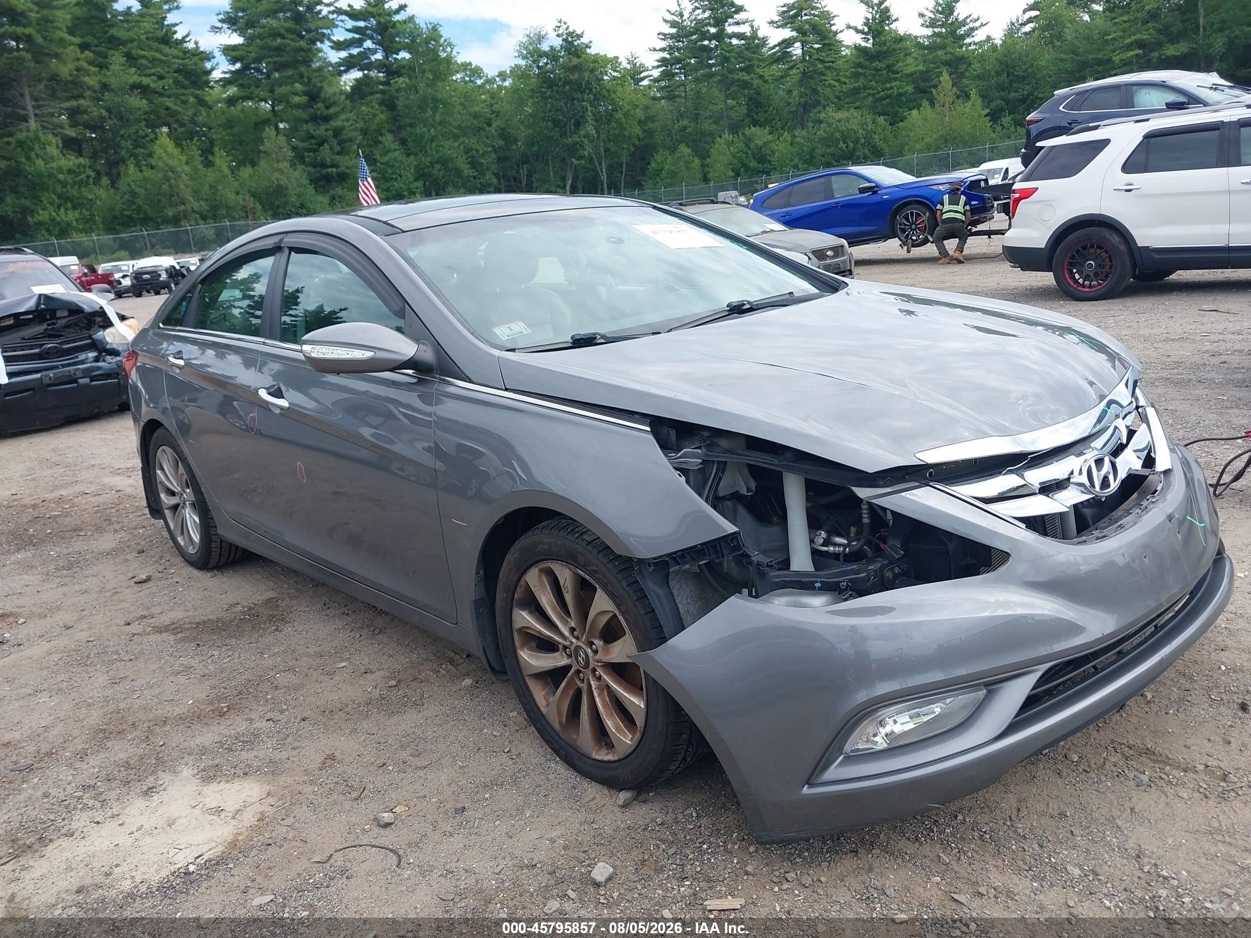 2013 Hyundai Sonata Limited 2.0t Gray vin: 5NPEC4ABXDH559309