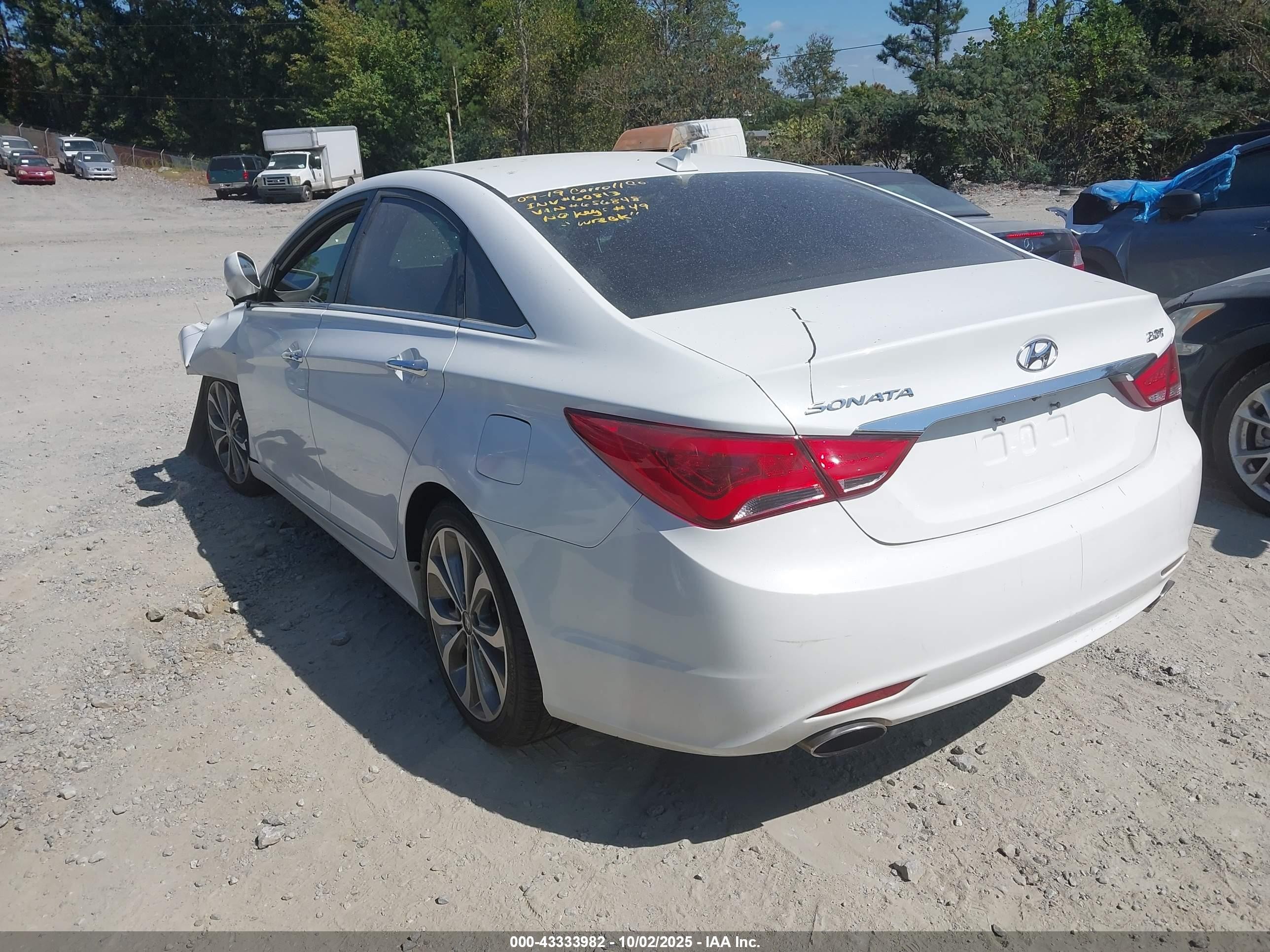 2013 Hyundai Sonata Se 2.0t White vin: 5NPEC4ABXDH656848
