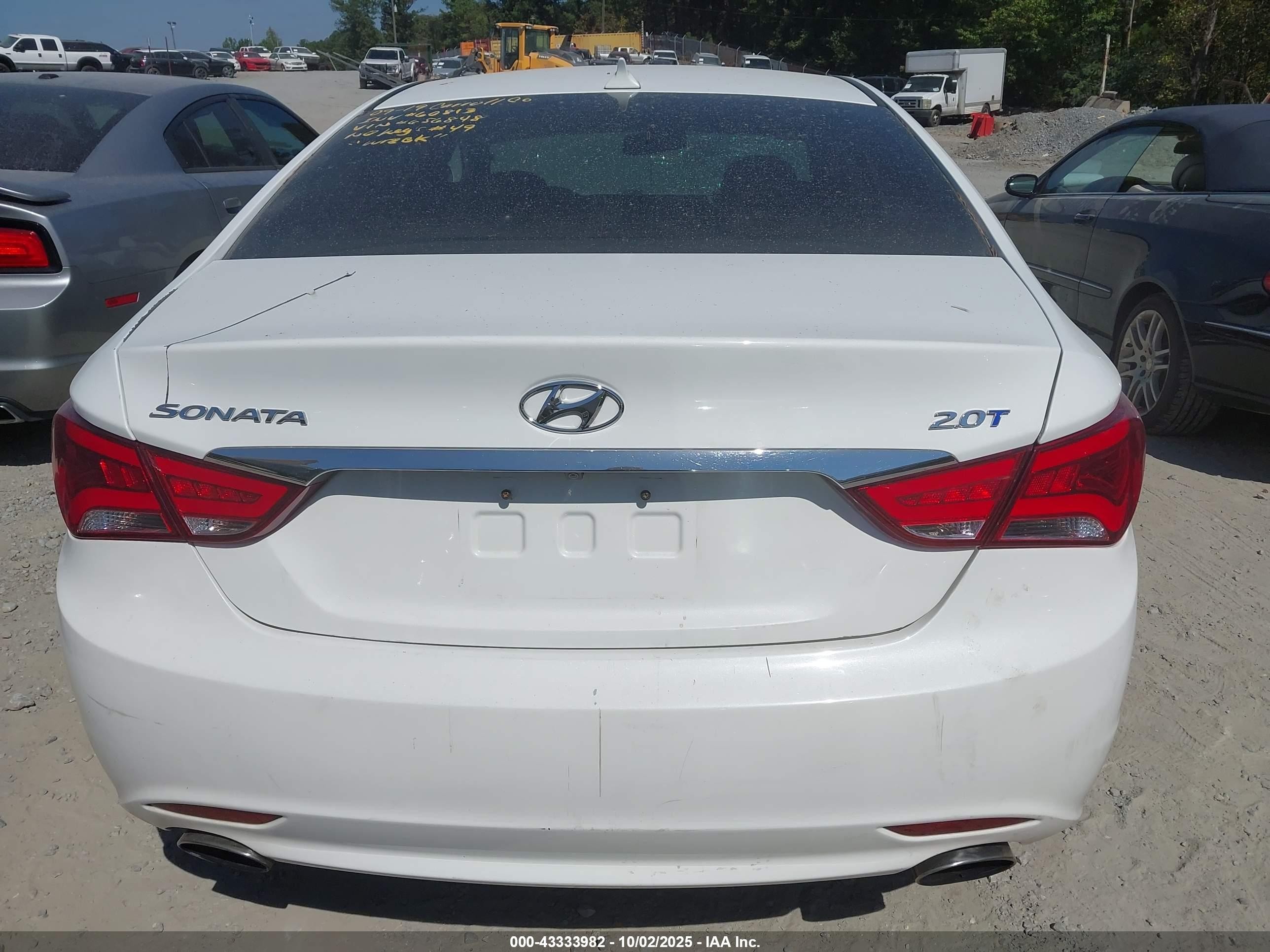 2013 Hyundai Sonata Se 2.0t White vin: 5NPEC4ABXDH656848