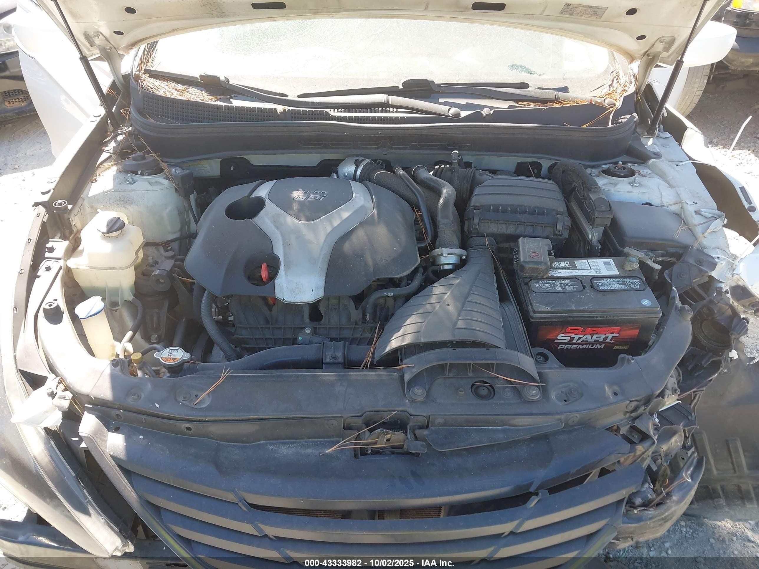 2013 Hyundai Sonata Se 2.0t White vin: 5NPEC4ABXDH656848