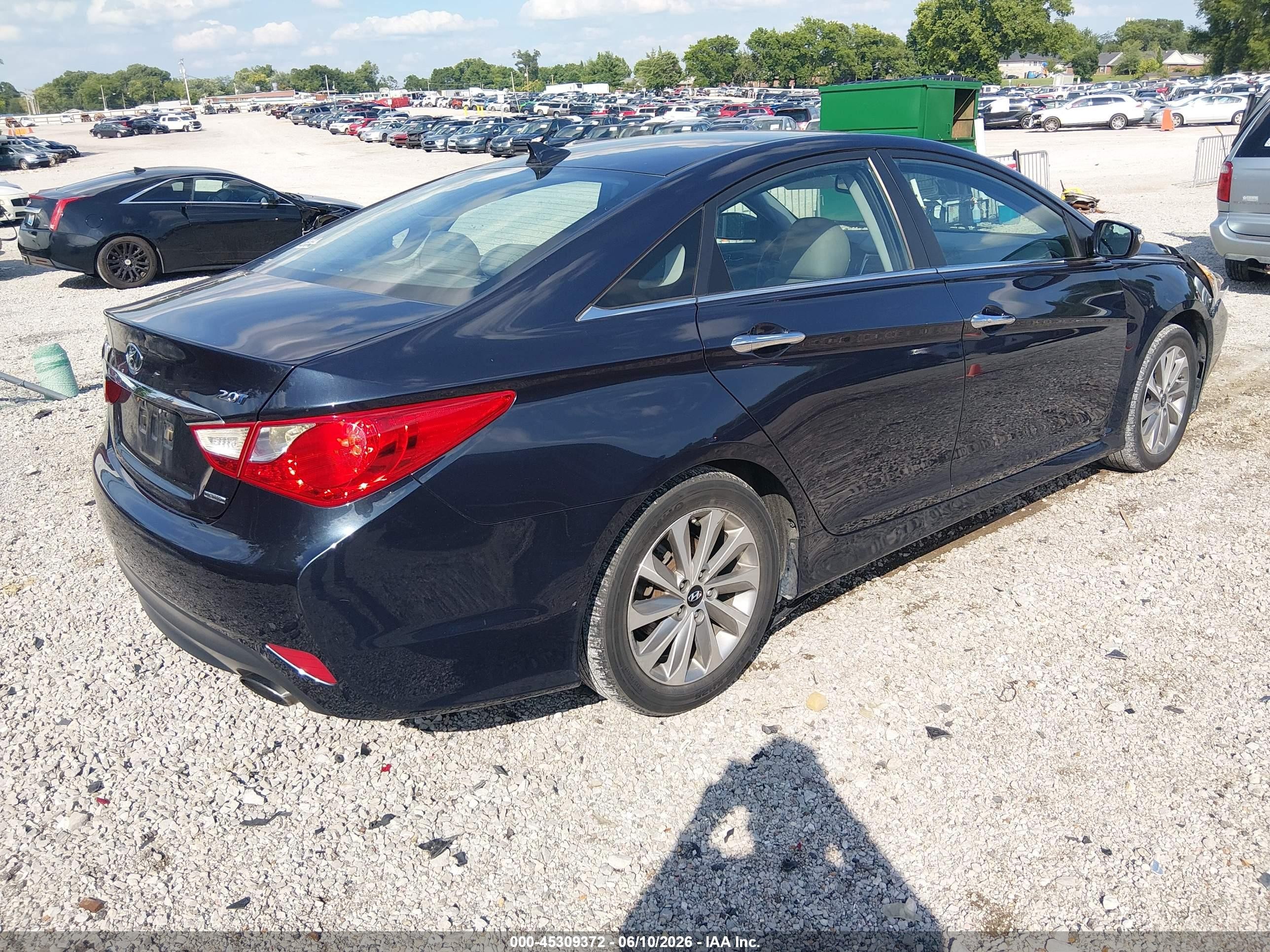 2014 Hyundai Sonata Limited 2.0t Dark Blue vin: 5NPEC4ABXEH909667
