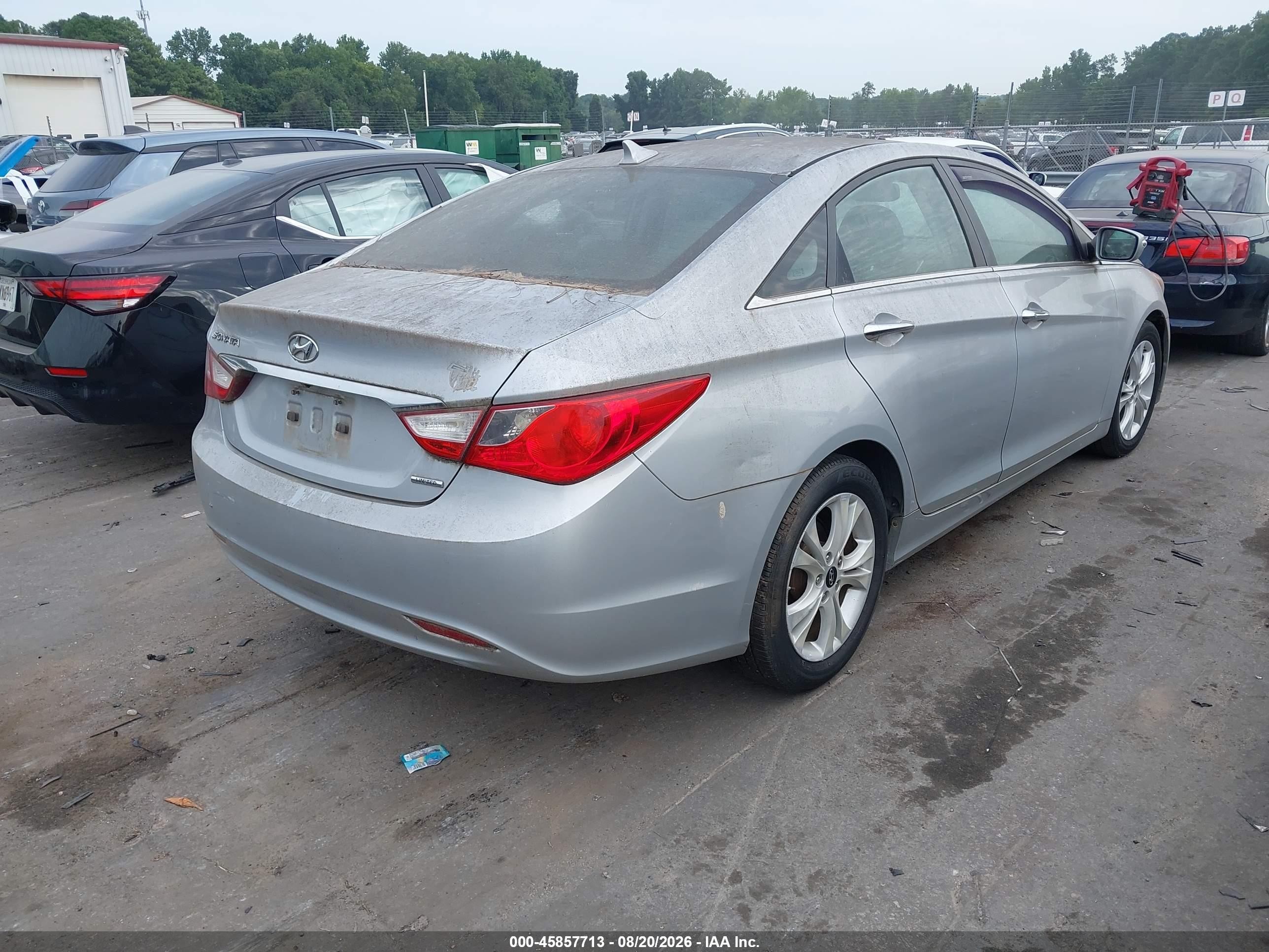 2011 Hyundai Sonata Limited Silver vin: 5NPEC4AC0BH076661