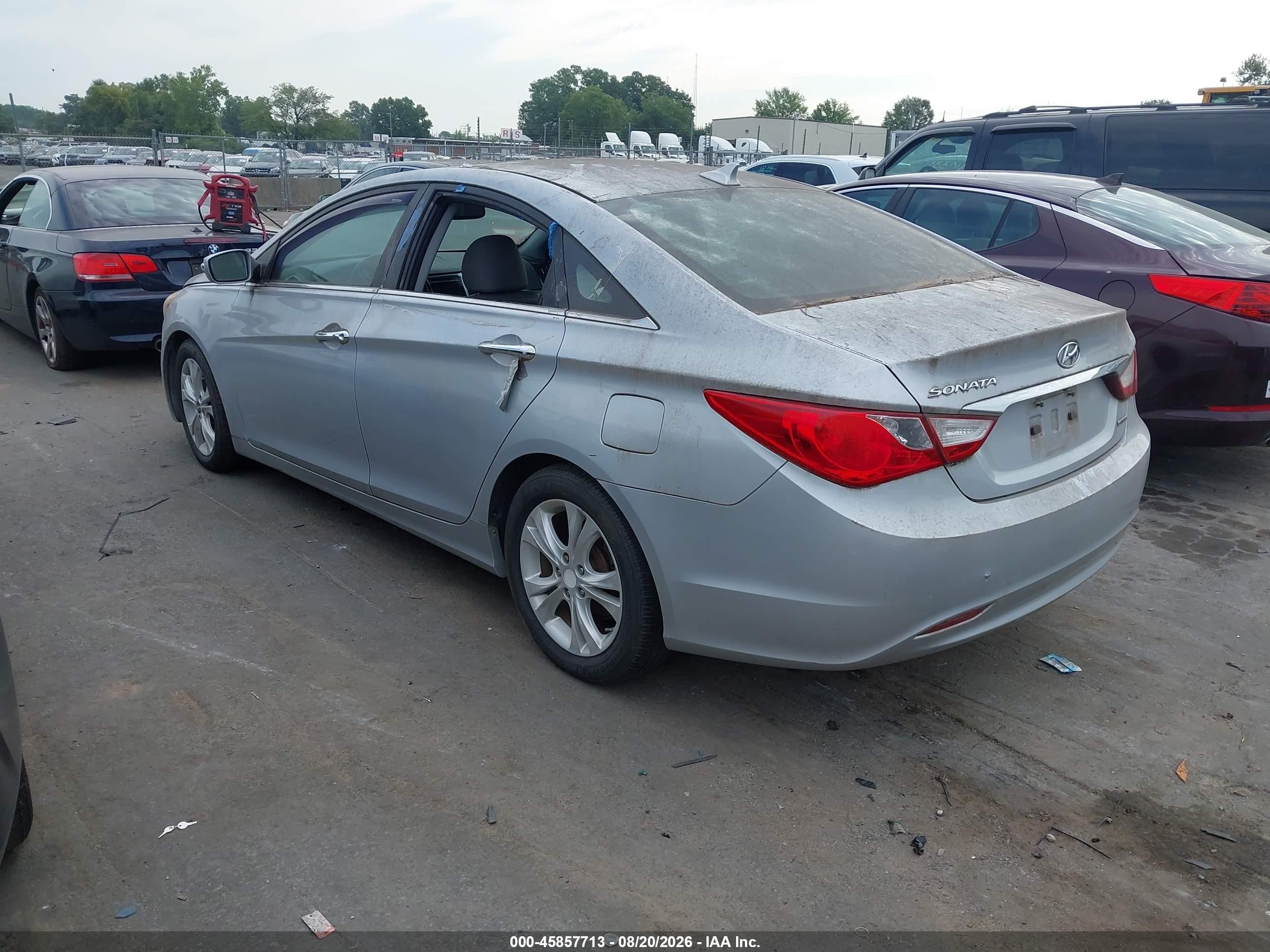 2011 Hyundai Sonata Limited Silver vin: 5NPEC4AC0BH076661