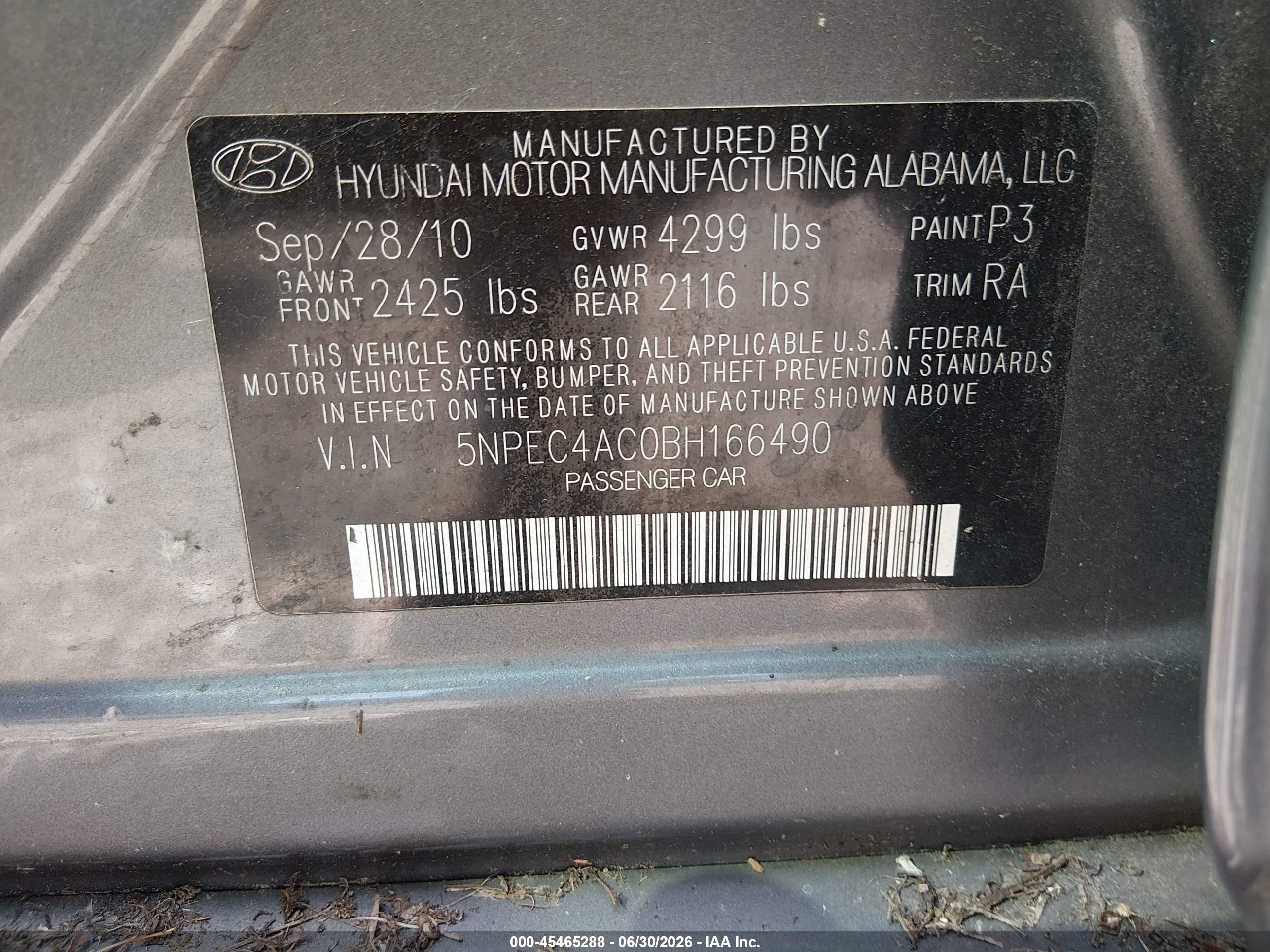 2011 Hyundai Sonata Limited Gray vin: 5NPEC4AC0BH166490