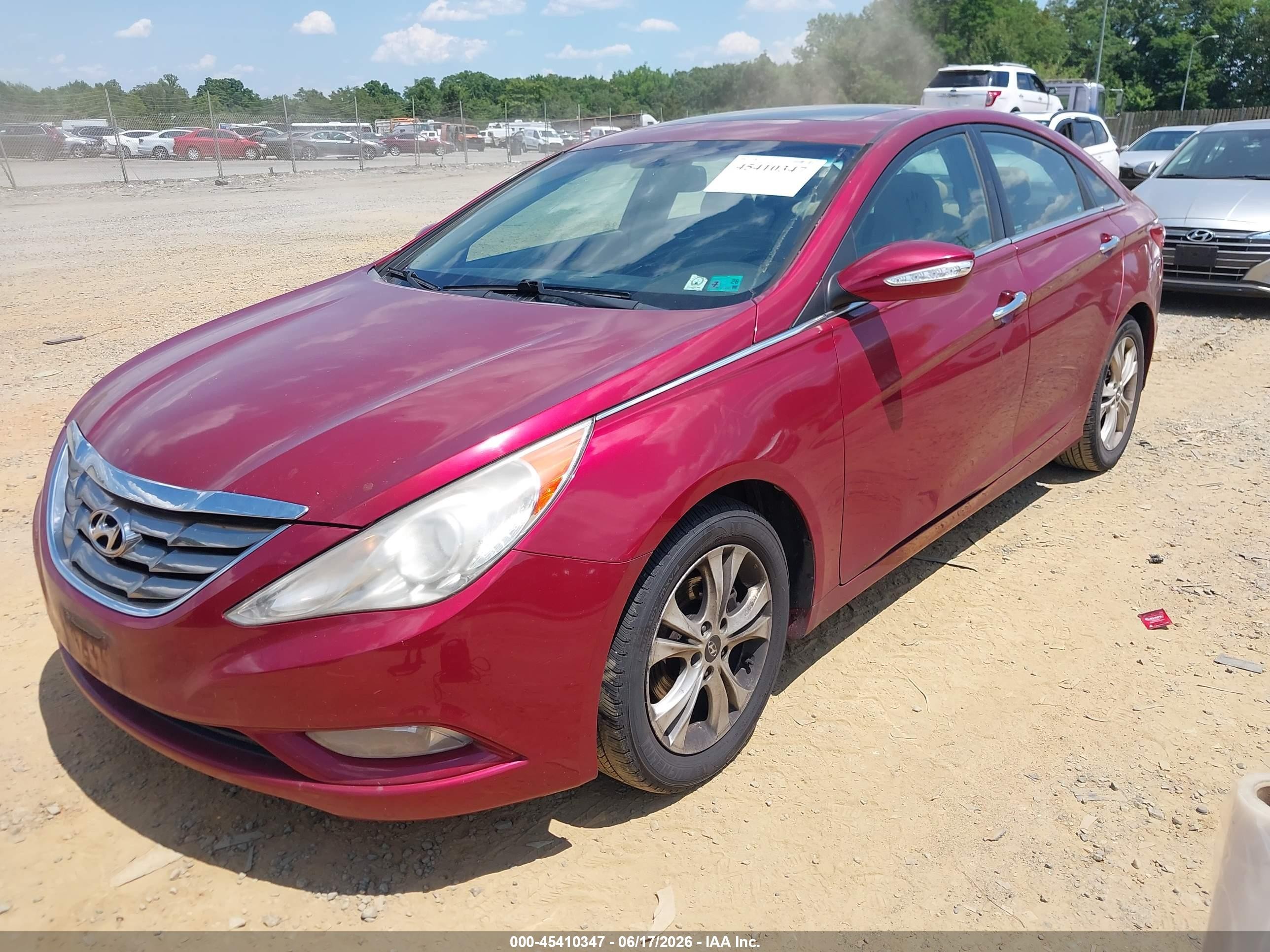 2011 Hyundai Sonata Limited Burgundy vin: 5NPEC4AC0BH169244
