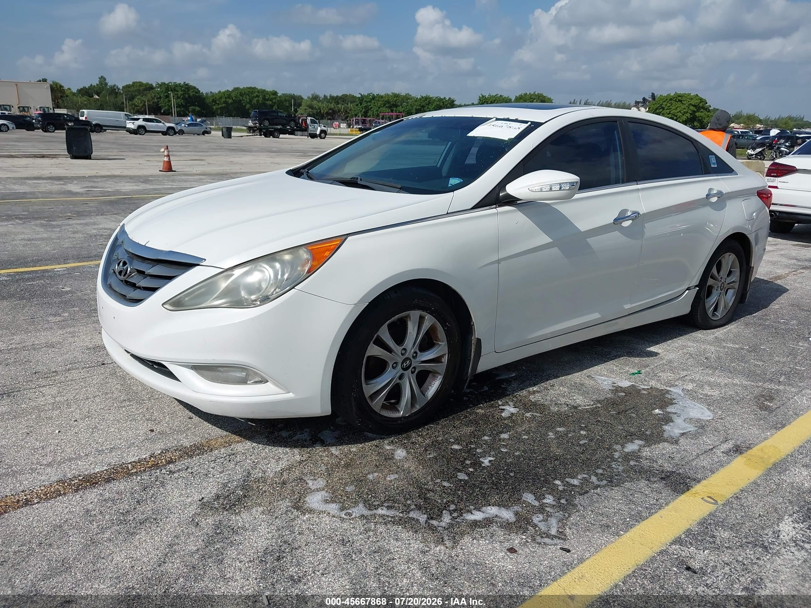 2011 Hyundai Sonata Limited White vin: 5NPEC4AC0BH221200