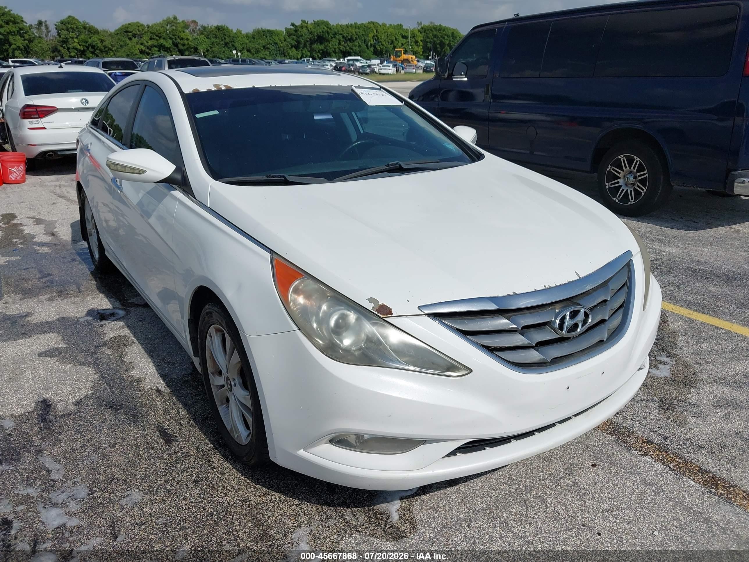 2011 Hyundai Sonata Limited White vin: 5NPEC4AC0BH221200