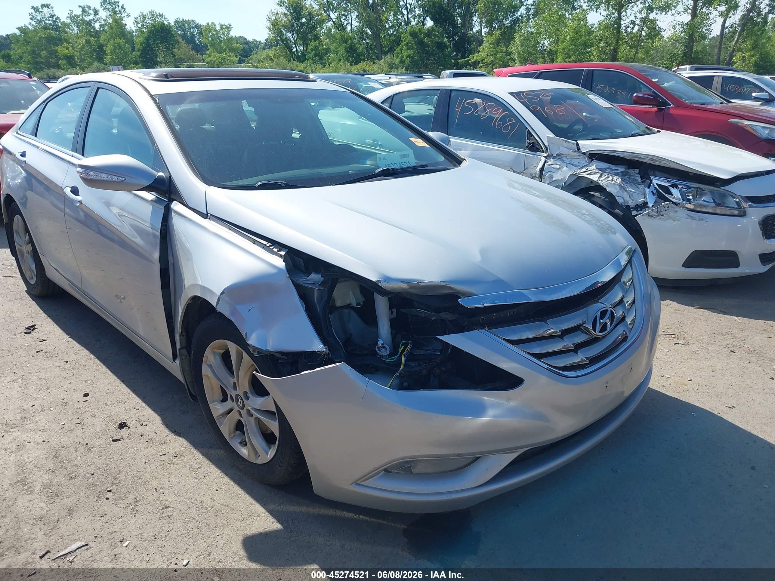 2011 Hyundai Sonata Limited Silver vin: 5NPEC4AC0BH290713
