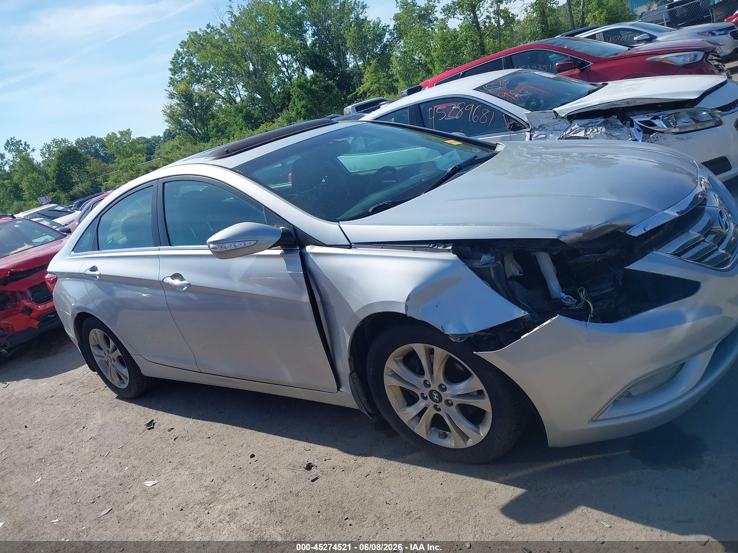 2011 Hyundai Sonata Limited Silver vin: 5NPEC4AC0BH290713