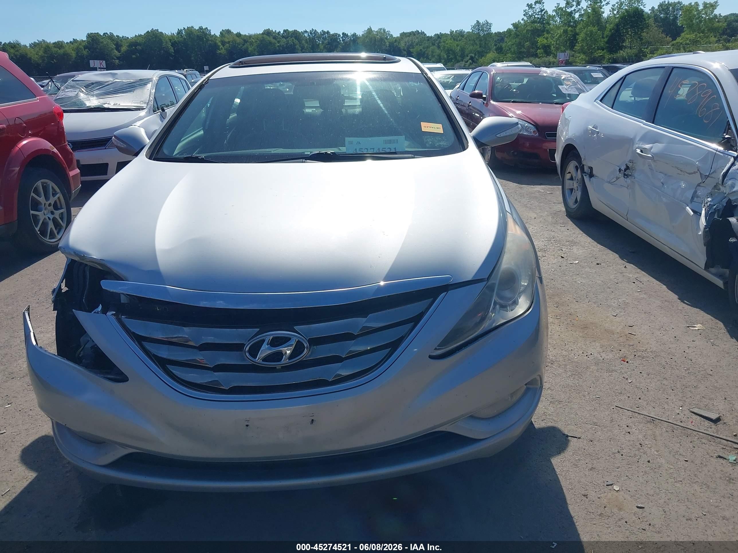 2011 Hyundai Sonata Limited Silver vin: 5NPEC4AC0BH290713