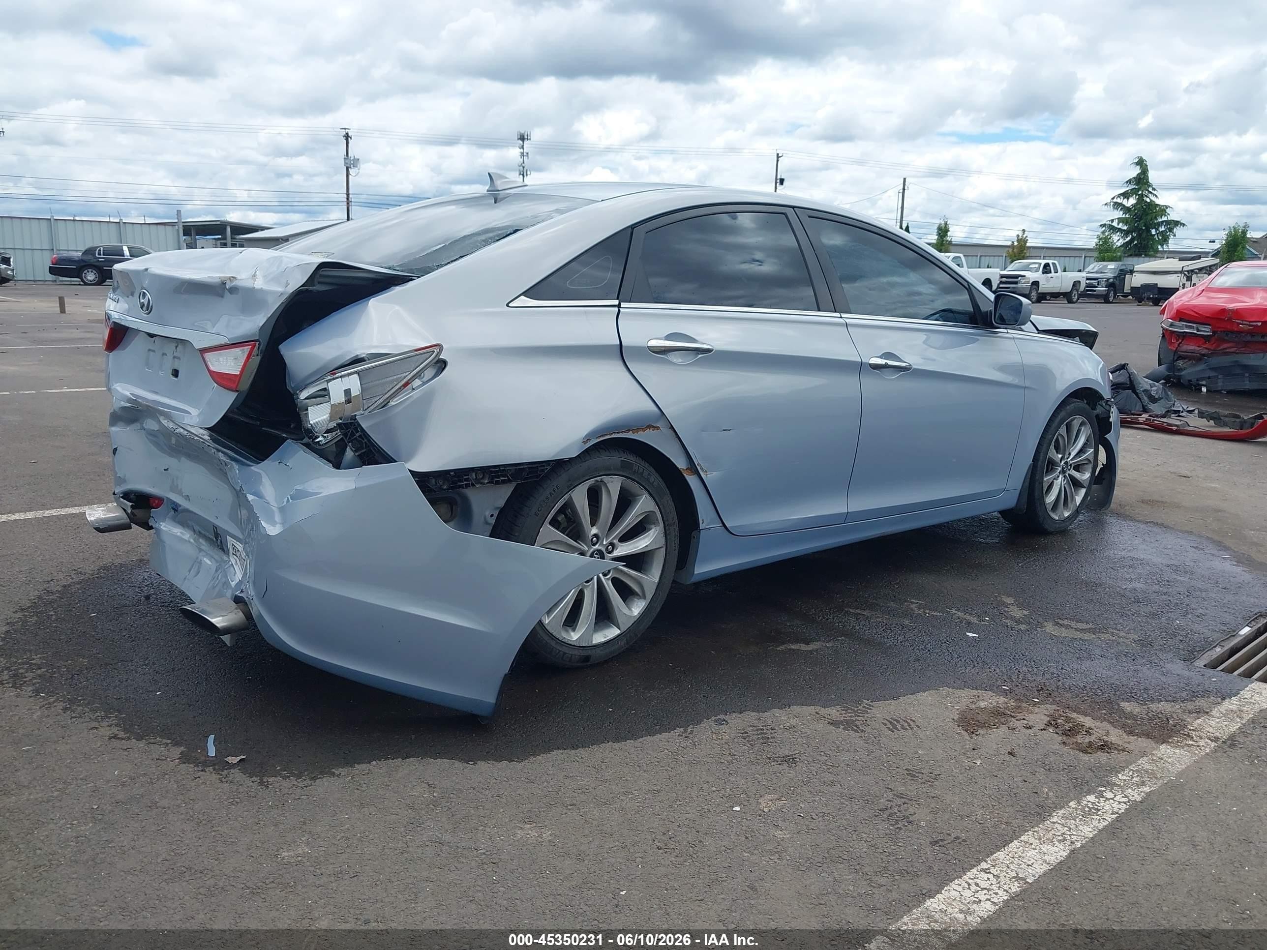2012 Hyundai Sonata Se Light Blue vin: 5NPEC4AC0CH368859