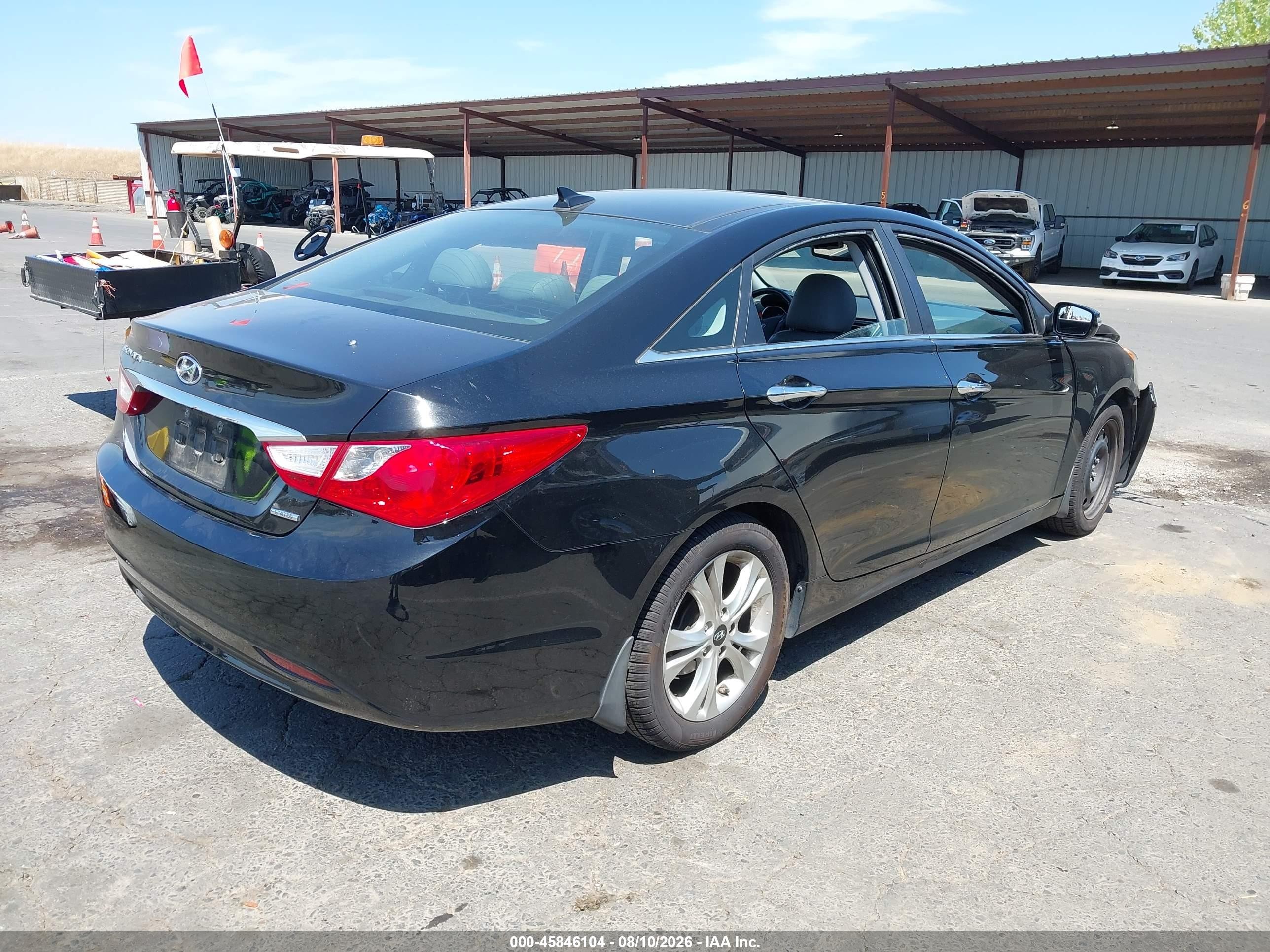 2012 Hyundai Sonata Limited Черный vin: 5NPEC4AC0CH393731